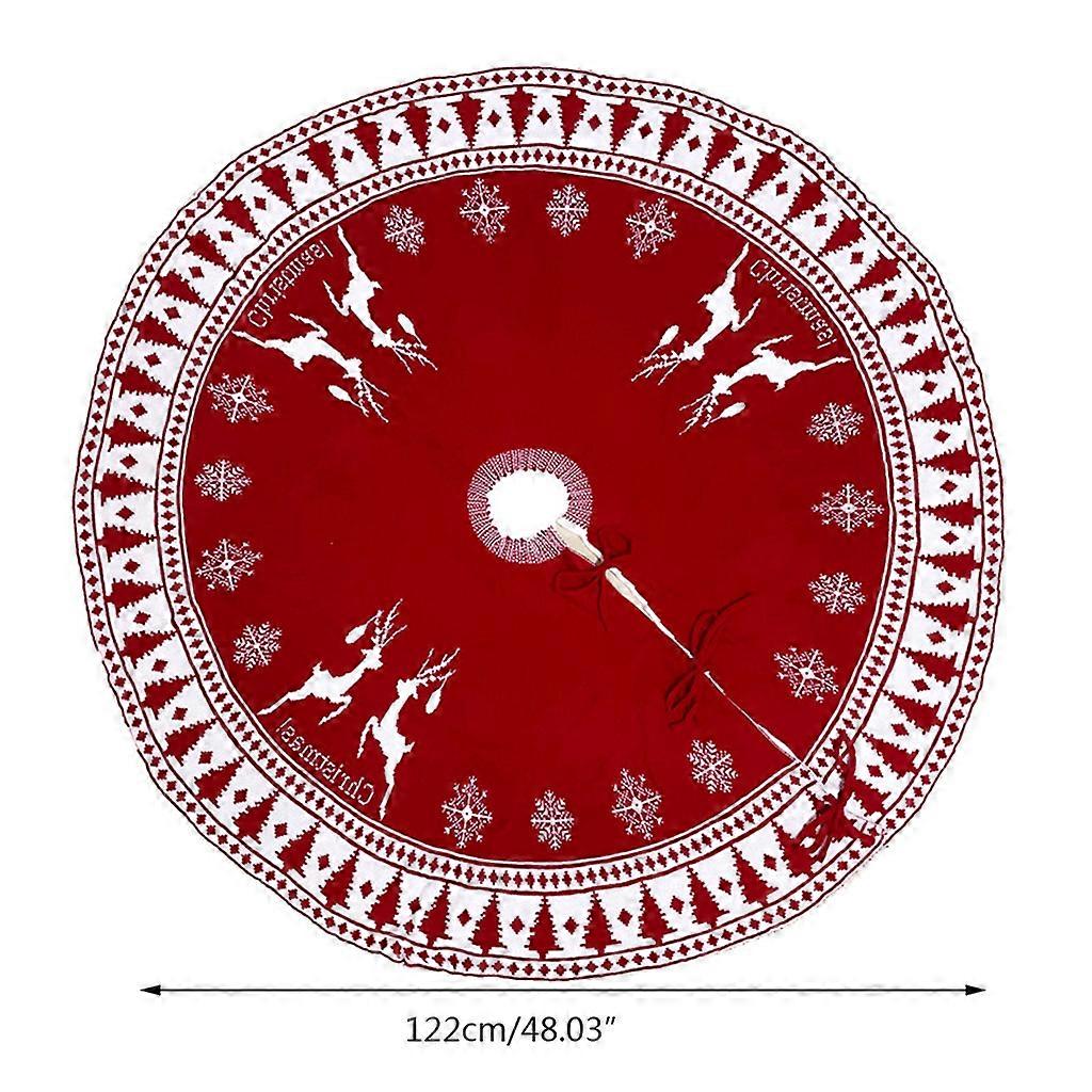 Spódnica choinkowa Płatek śniegu Ornament łosia Dywan Mata podłogowa Pokrowiec na podstawę Decor A