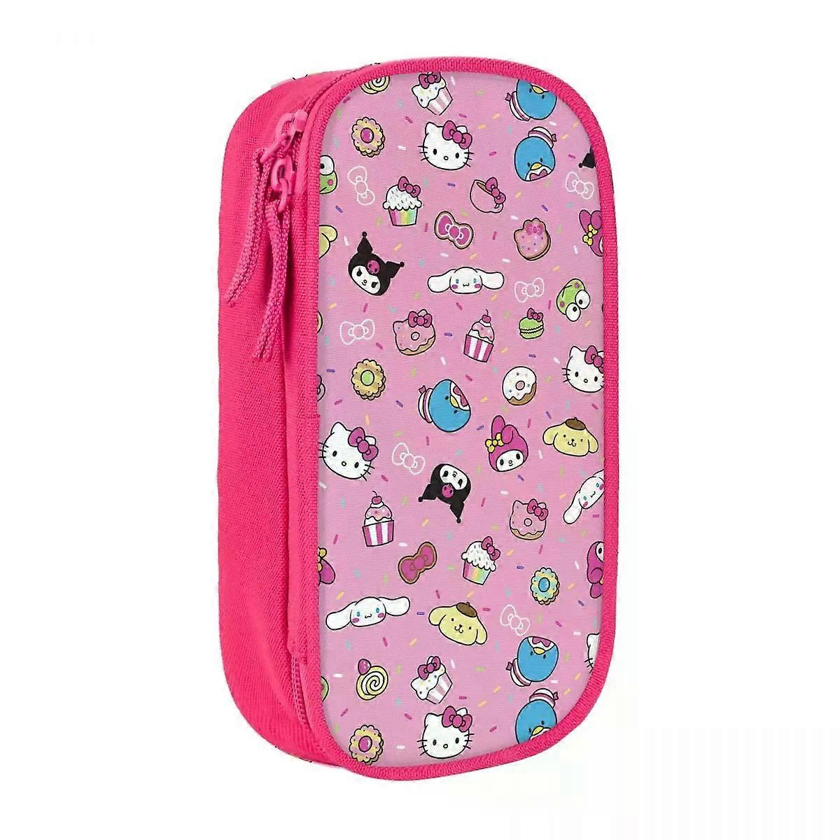 f1107 الوردي بلدي اللحن نمط مقلمة جديد لطيف الكرتون القلم مربع حقائب طالب كبير تخزين المدرسة قلم رصاص مربع jbfq1107