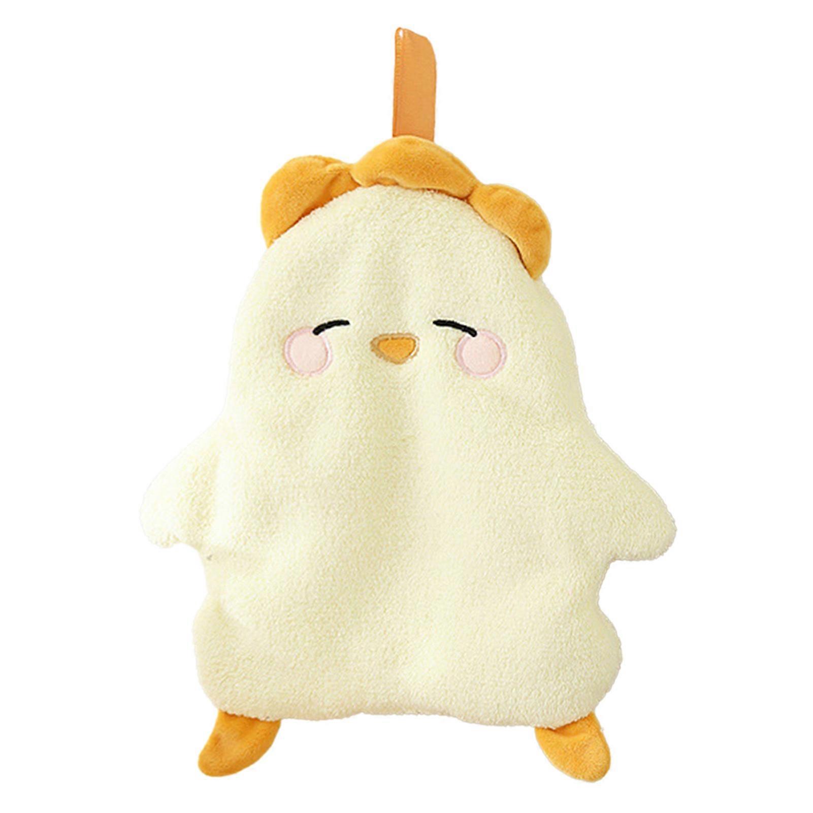 Serviette à main d’animal Doux Mignon Mural Torchon Serviette Sèche À La Main Pour Cuisine Salle De Bain Poussin