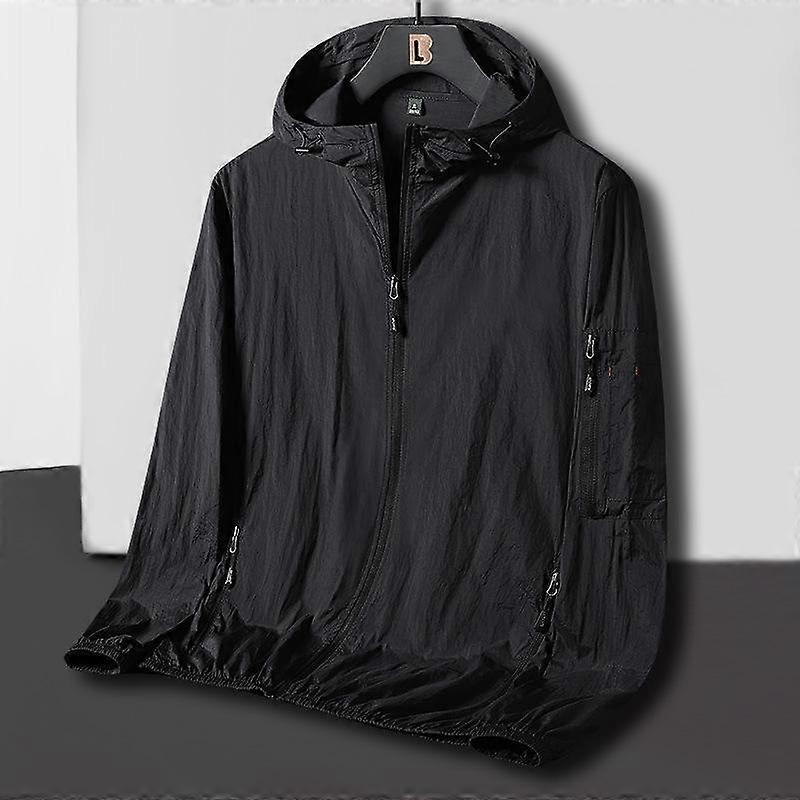 Męska letnia lekka oddychająca kurtka Duży rozmiar Casual Ochrona przed słońcem Kurtka softshell Casual Kurtka z kapturem