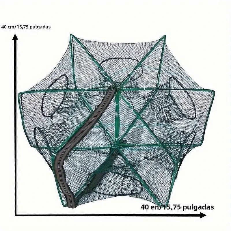 Hexagonal Folding Fishing Net With 6 Holes For Minnow Snail Shrimp Fishing Accessories