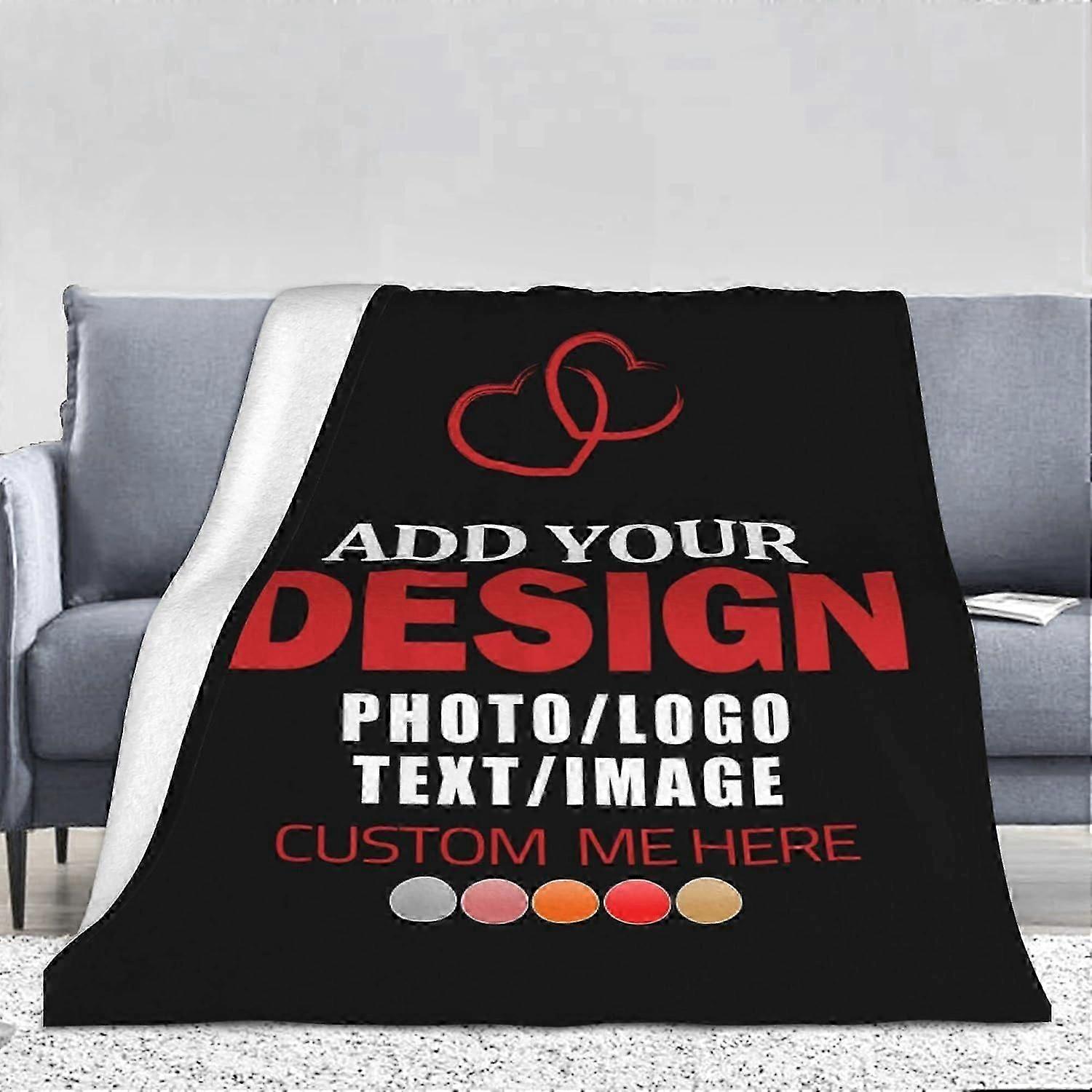 unique Custom Blanket with Photos Text Personalized Flannel Blanket Customized Picture