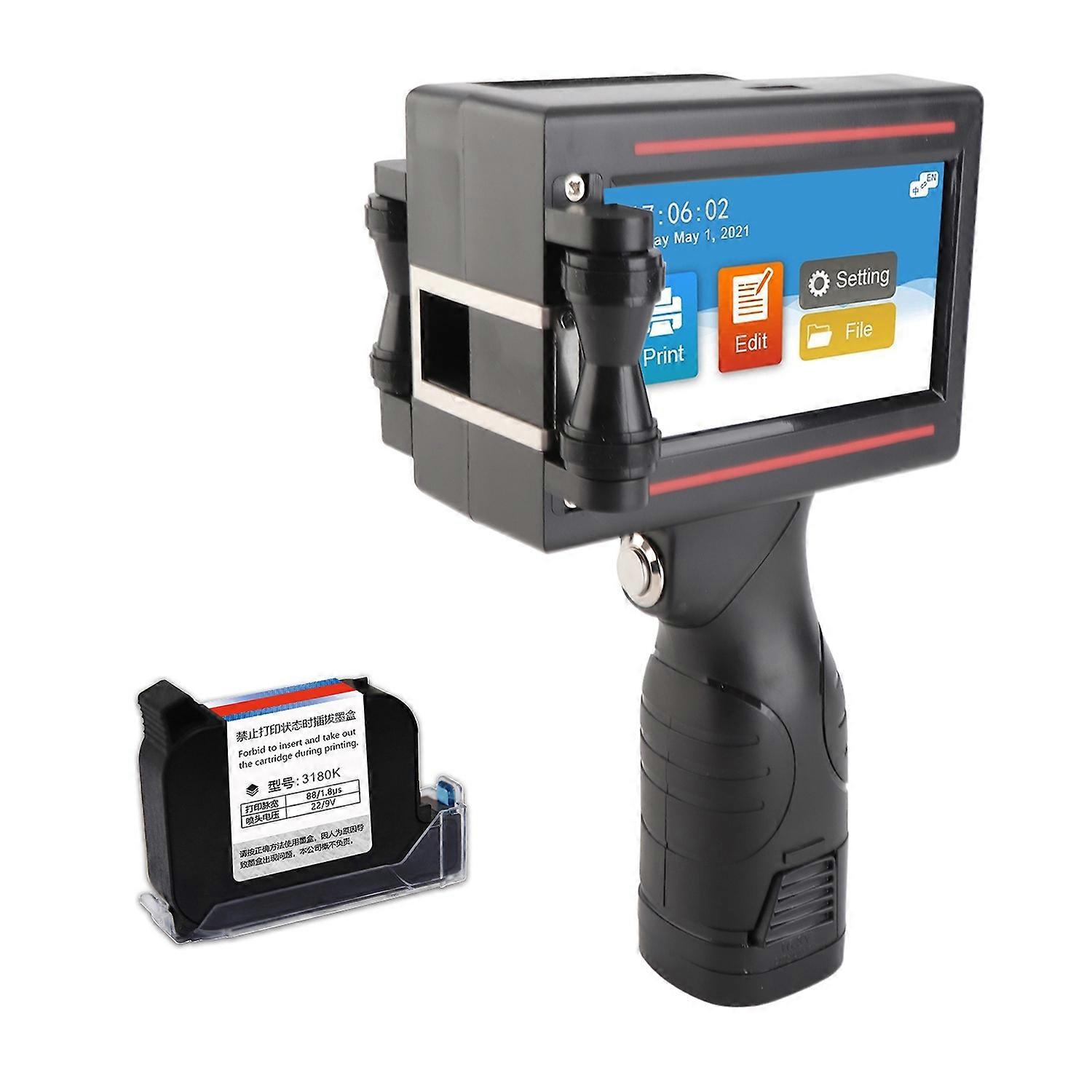 Handheld Printer Portable Inkjet Printer High Definition Inkjet Code Printer with 4.3 Inch LED Touch