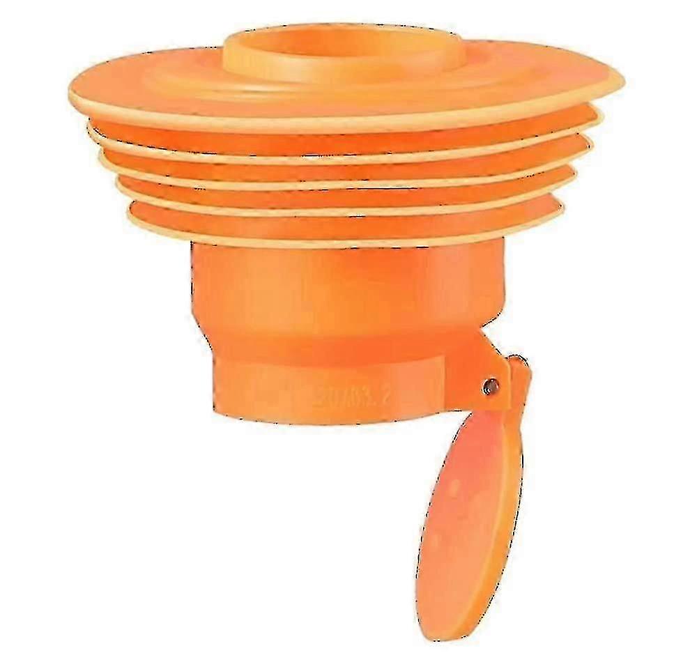 2pcs Silicone Anti-Odor Backflow Trap Drain Trap Sewer Pipe Sealer Orange Color