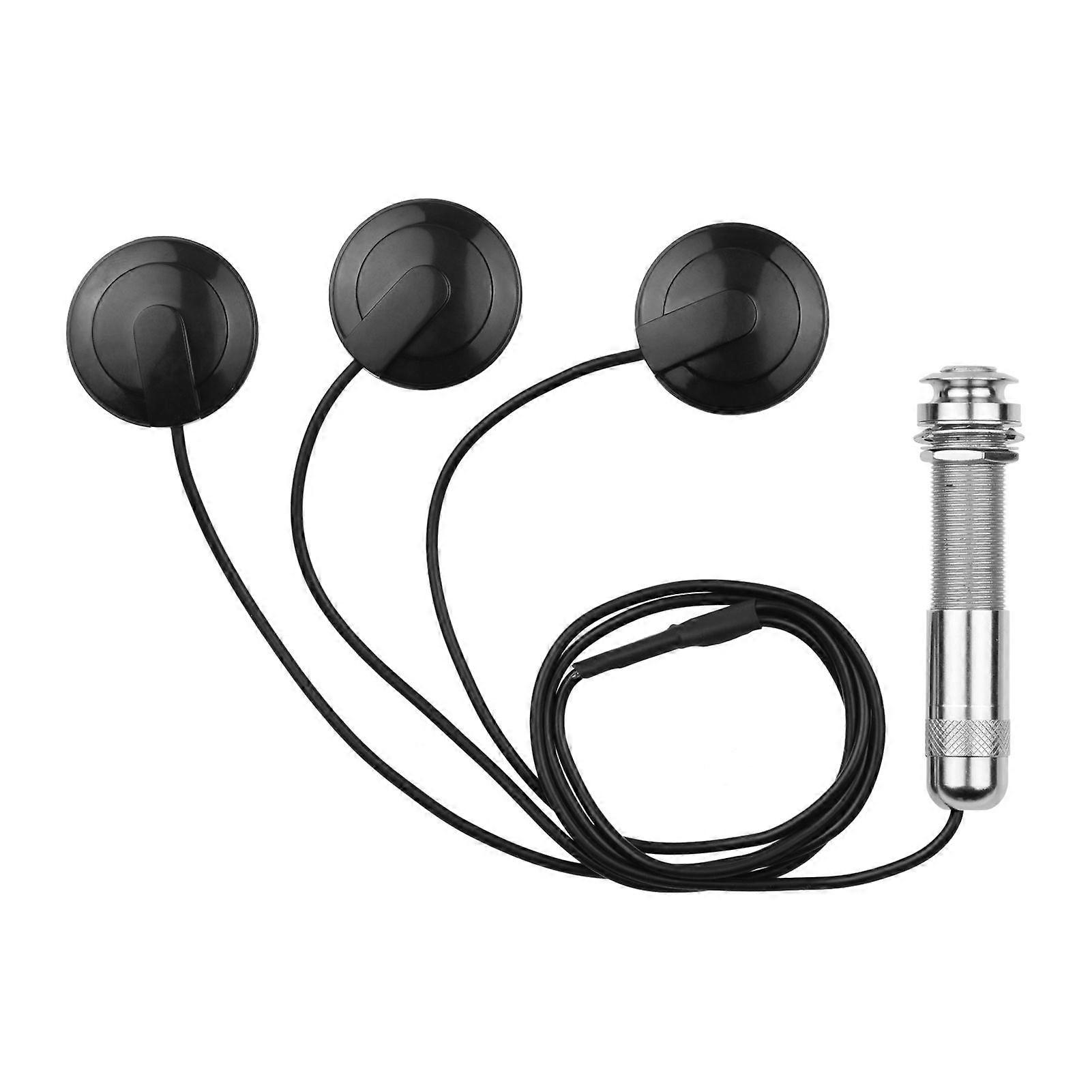 Adhesive Instrument Pickup Acoustic Guitar Pickup Mini Transducer with 1/4 Inch Connector for Violin Mandolin Ukulele