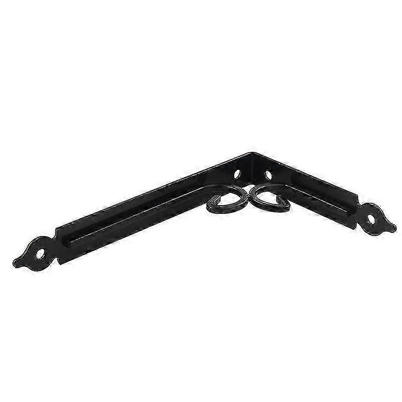 Decorative Shelf Brackets, Heavy Duty Steel Shelf Supports, Right Angle Shelving Hardware (2pcs)