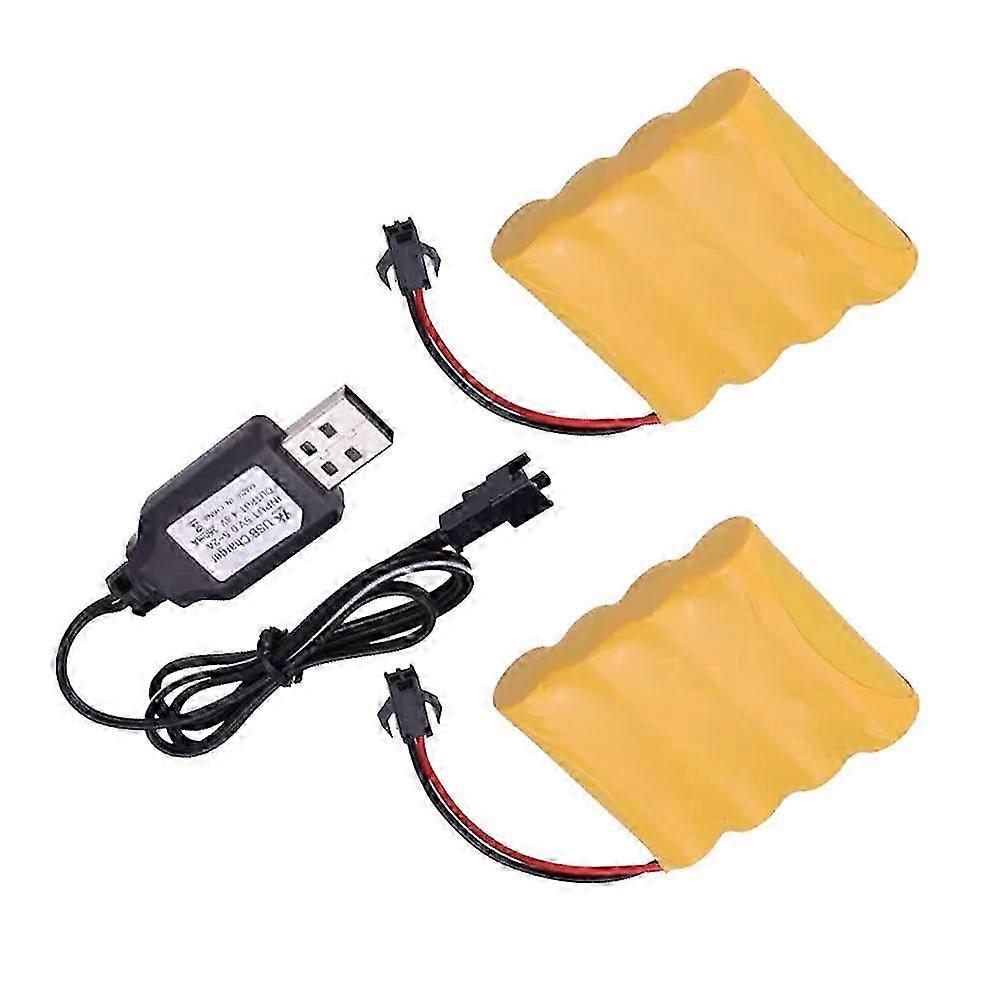 2x4.8v 700mah Ni-cd Aa Battery Pack Rechargeable Battery Sm-2p Plug Rc Car Js