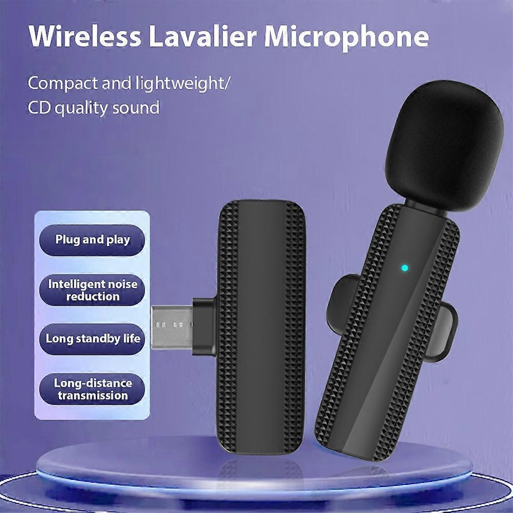 Wireless Lavalier Microphone System Single Microphone Noise Reduction Wireless Transmission Lightwei