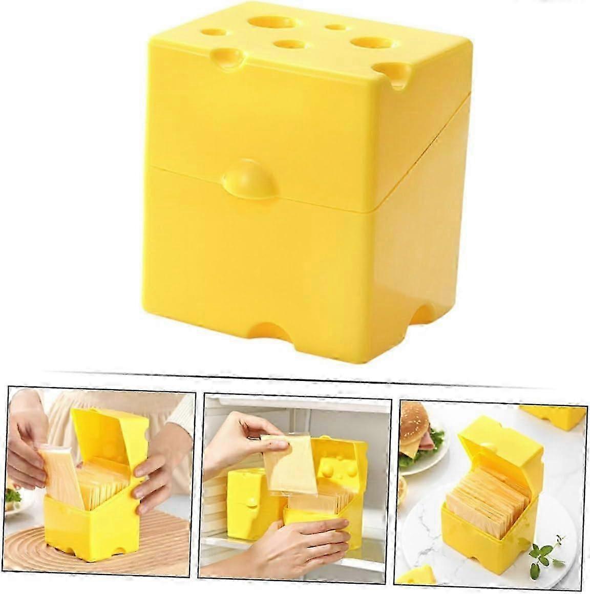 Cheese Slice Crisper Refrigerator Storage Rack Cheese Slice Holder Sliced Cheese Saver Keeper for Refrigerator Food