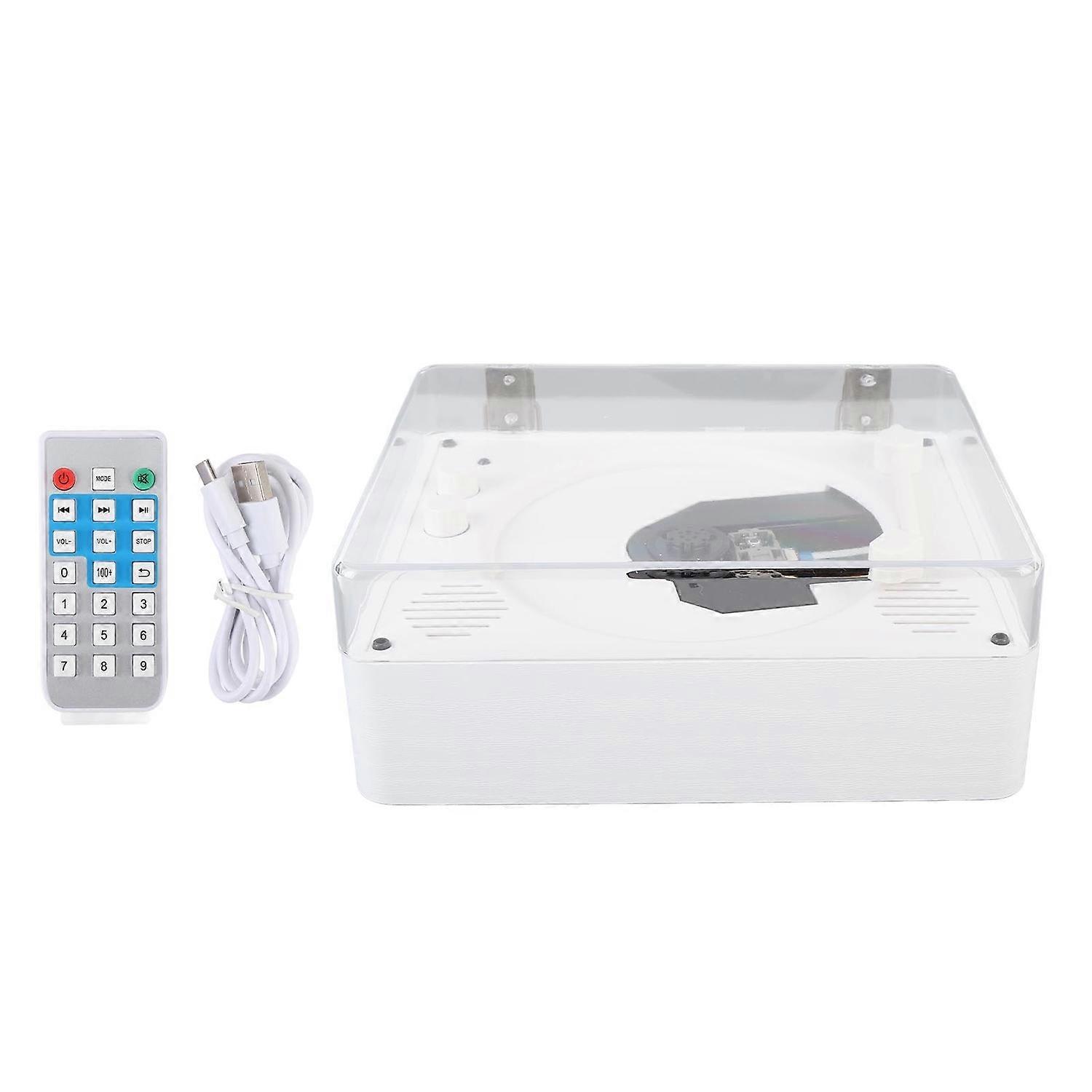 Retro-CD-Player mit Bluetooth für zu Hause Wiederaufladbarer tragbarer Desktop-CD-Player mit Lautsprecher-Fernbedienung