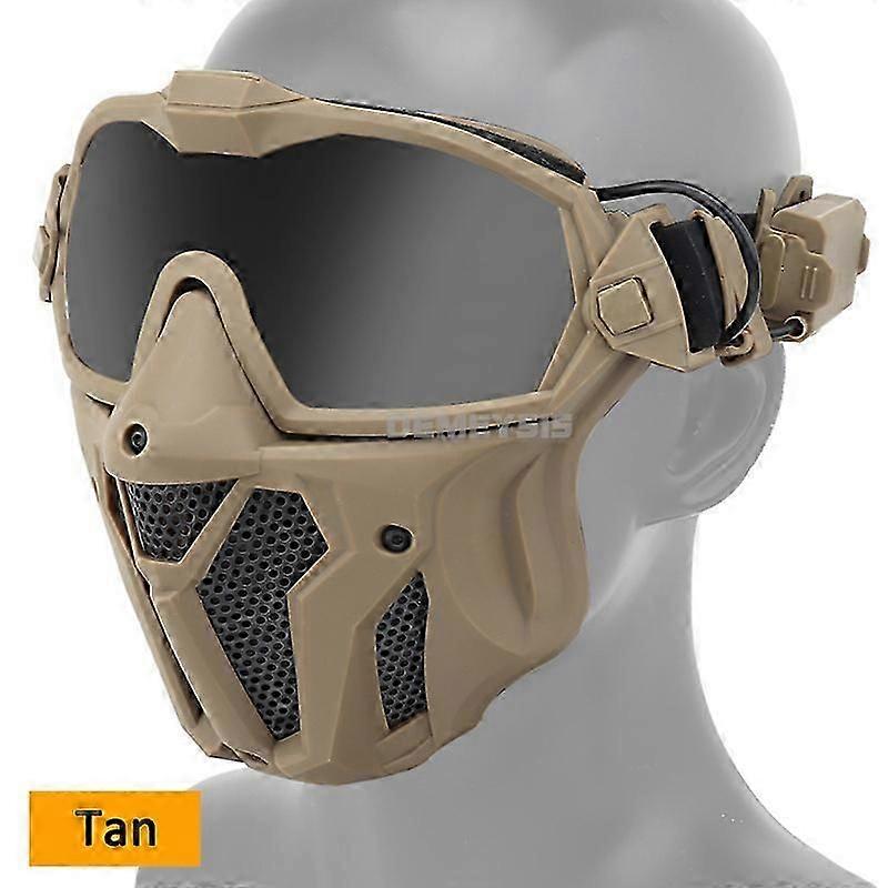 Military Airsoft Mask Full Face Tactical Paintball Shooting Protective Mask Detachable Army Goggles Outdoor Hunting Face Masks