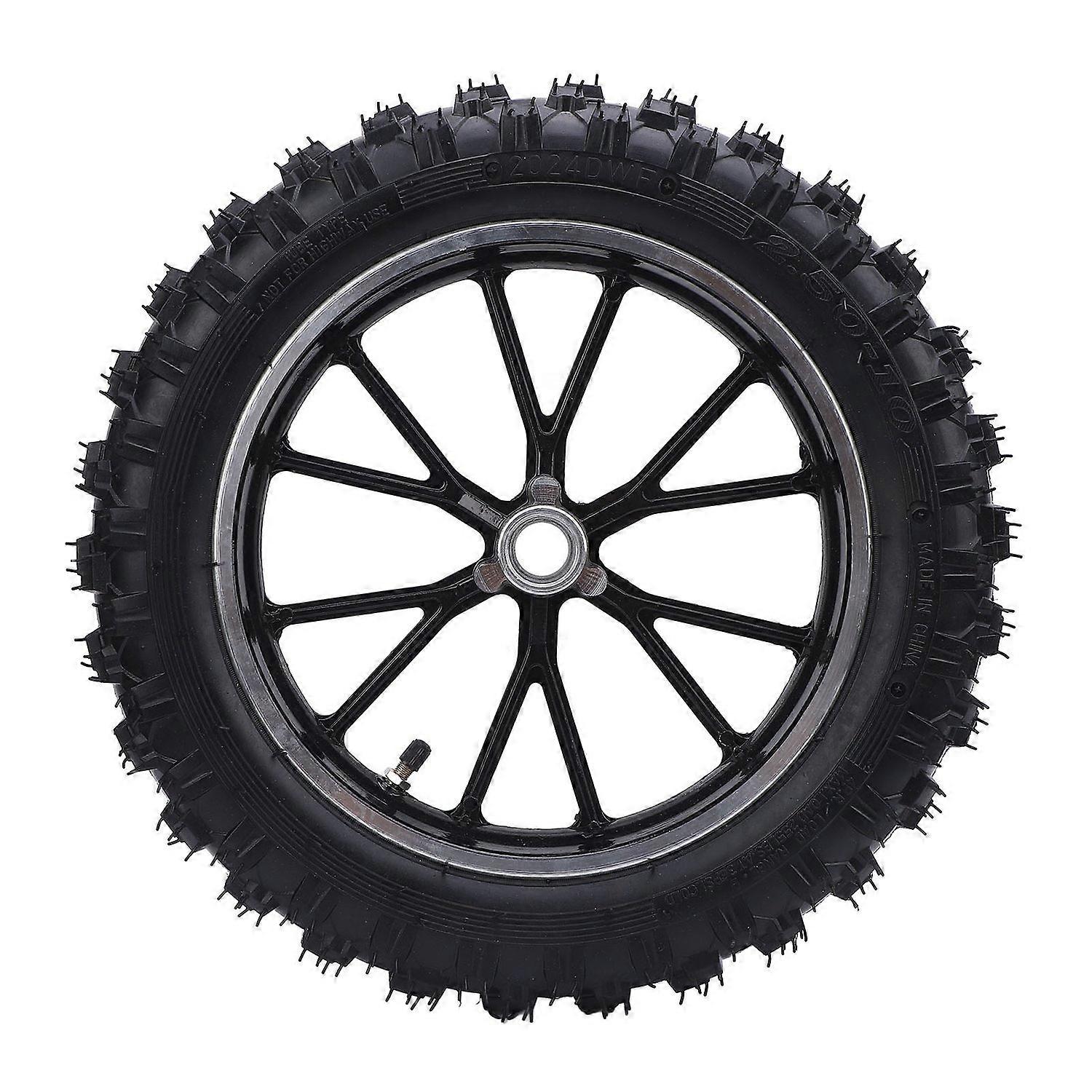 2.5-10 Front Wheel Tire with Inner Tube Hub Rubber Wear Resistant 10inch Wheel Hub Tire for 49cc Sma
