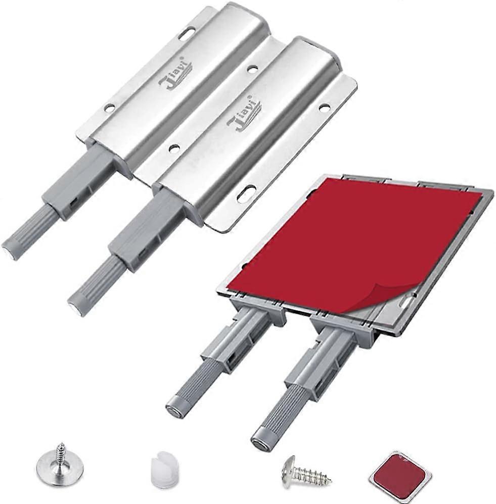 2 Pack Magnetic Double Push Door Catch for Kitchen Drawer Door Closers