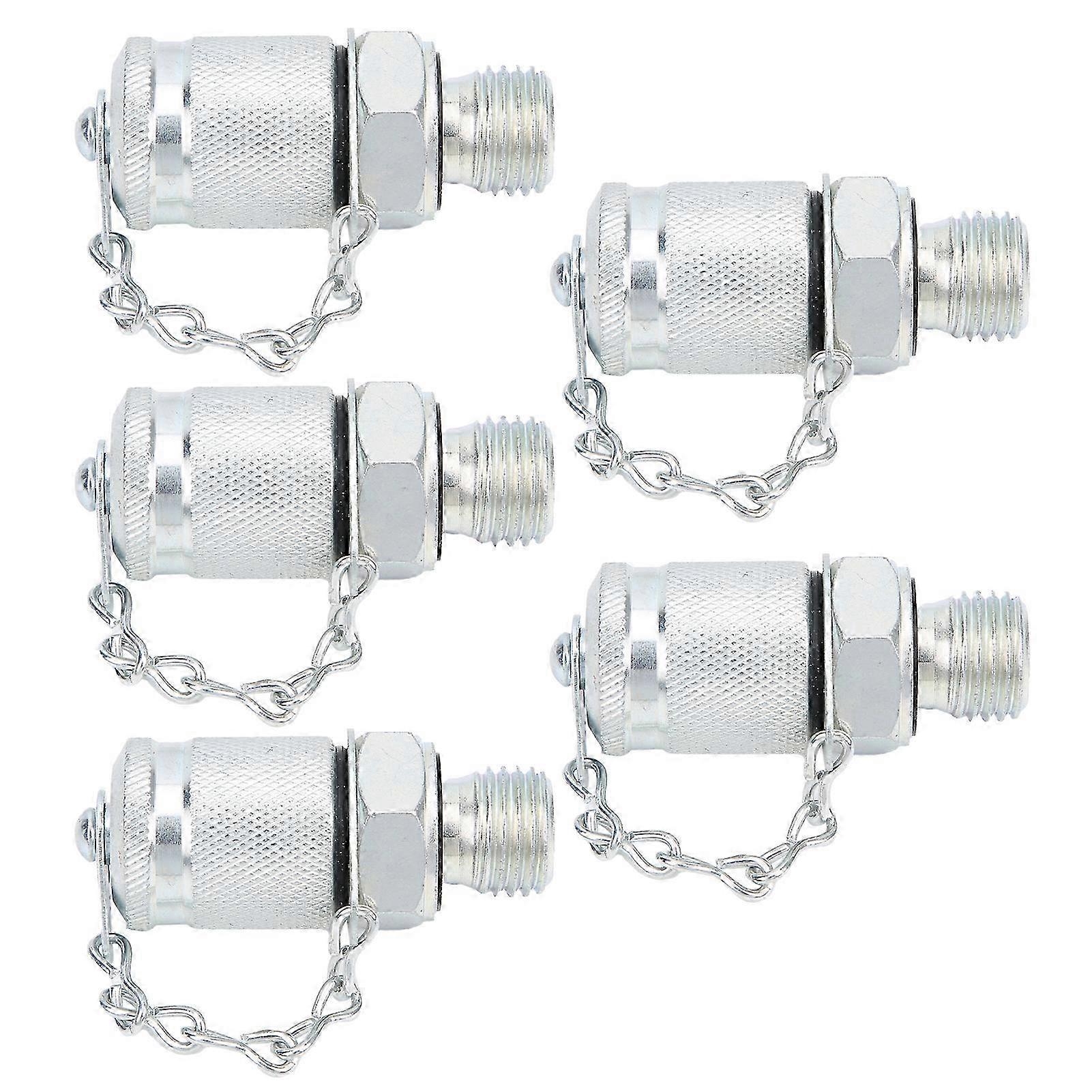 5Pcs Hydraulic Testing Adapter Thread Test Coupling Connectors Pressure Measuring PT/PPTM14 x 1.5