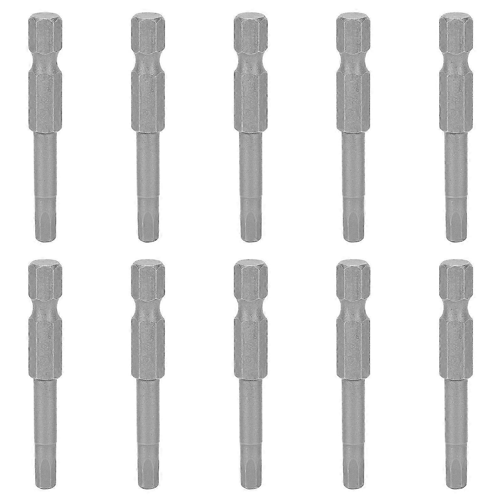 10Pcs S1/4 Hex Screwdriver Bits Harden Electric Magnetic Screwdriver Bits Replacement