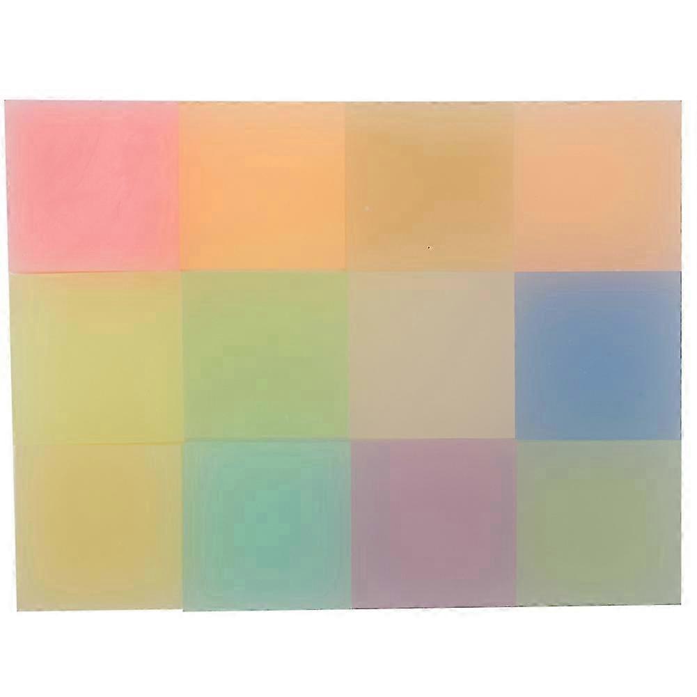 12 Pcs Rubber Block Engraving Semi Transparent Rubber Stamping Carving Block 5x5x1cm