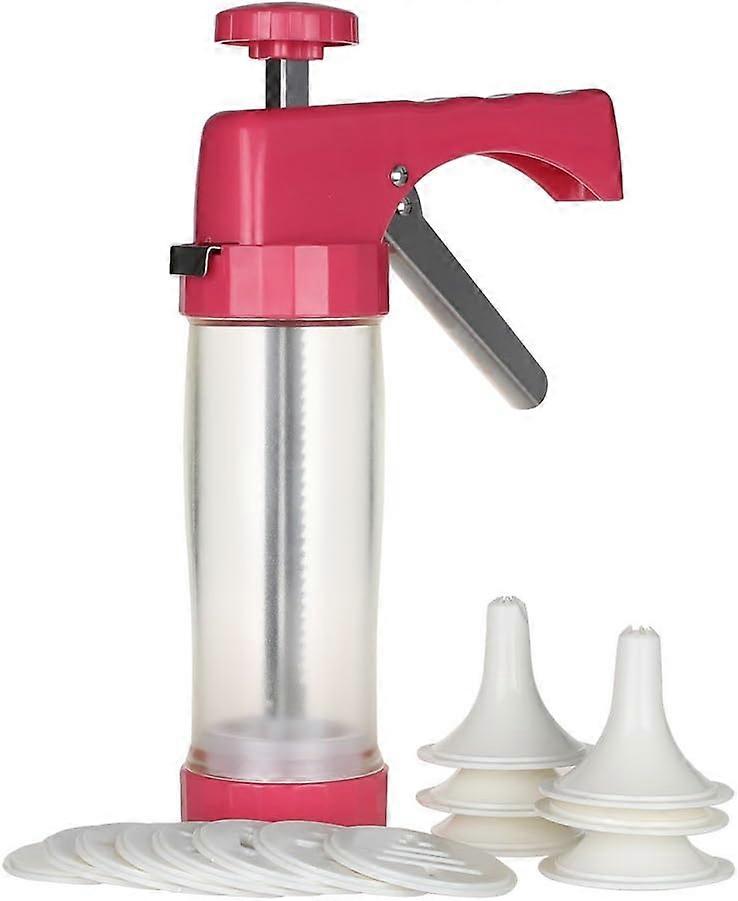 Versatile Baking Companion, Clear Cookie Press Gun With Ergonomic Design, Perfect For Creating Artistic Cookies And Cakes, Multiple Disc Shapes And