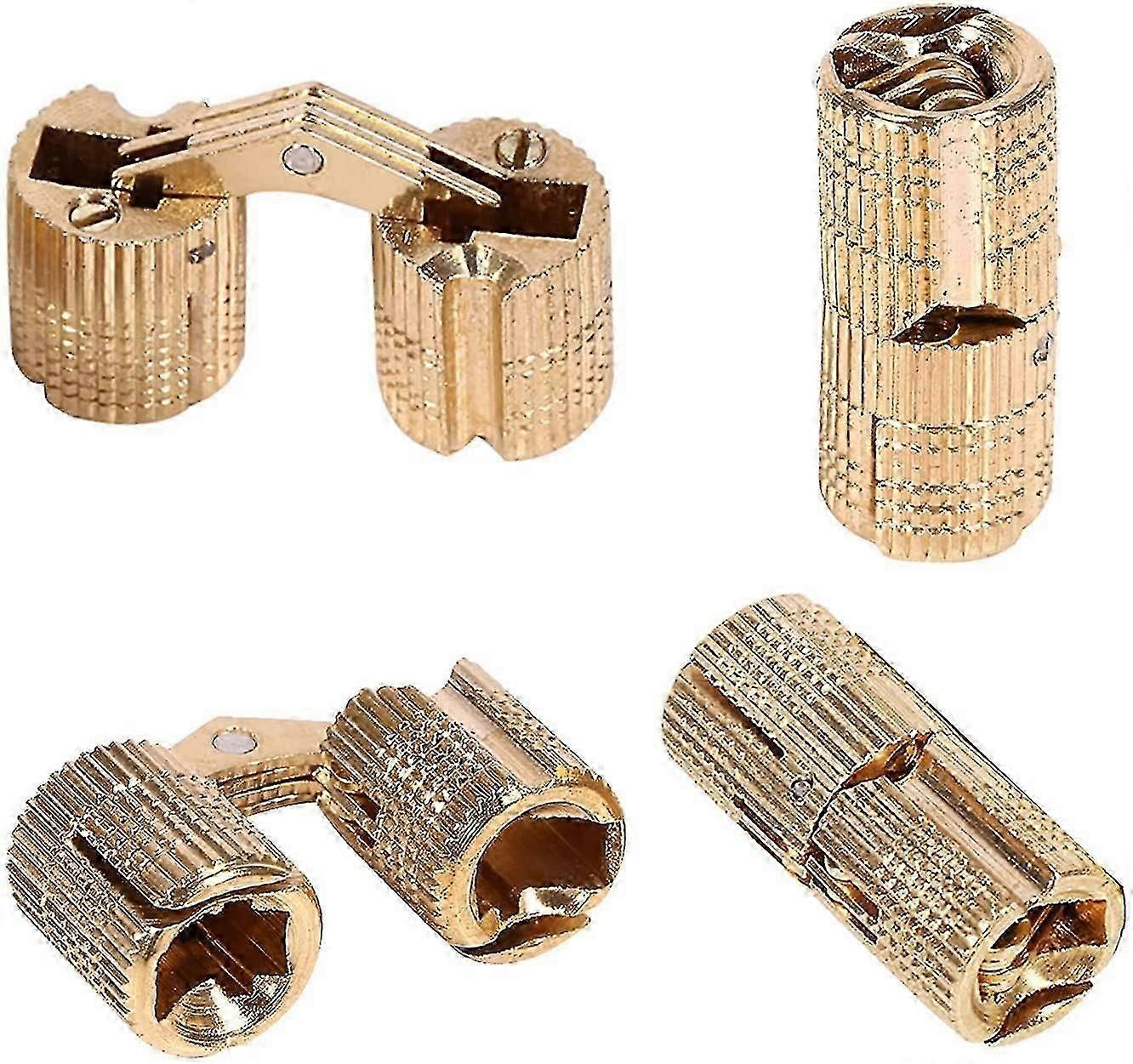 4pcs/pack Brass Hidden Concealed Hinge Invisible Barrel Hinge For Diy Jewelry (12mm)