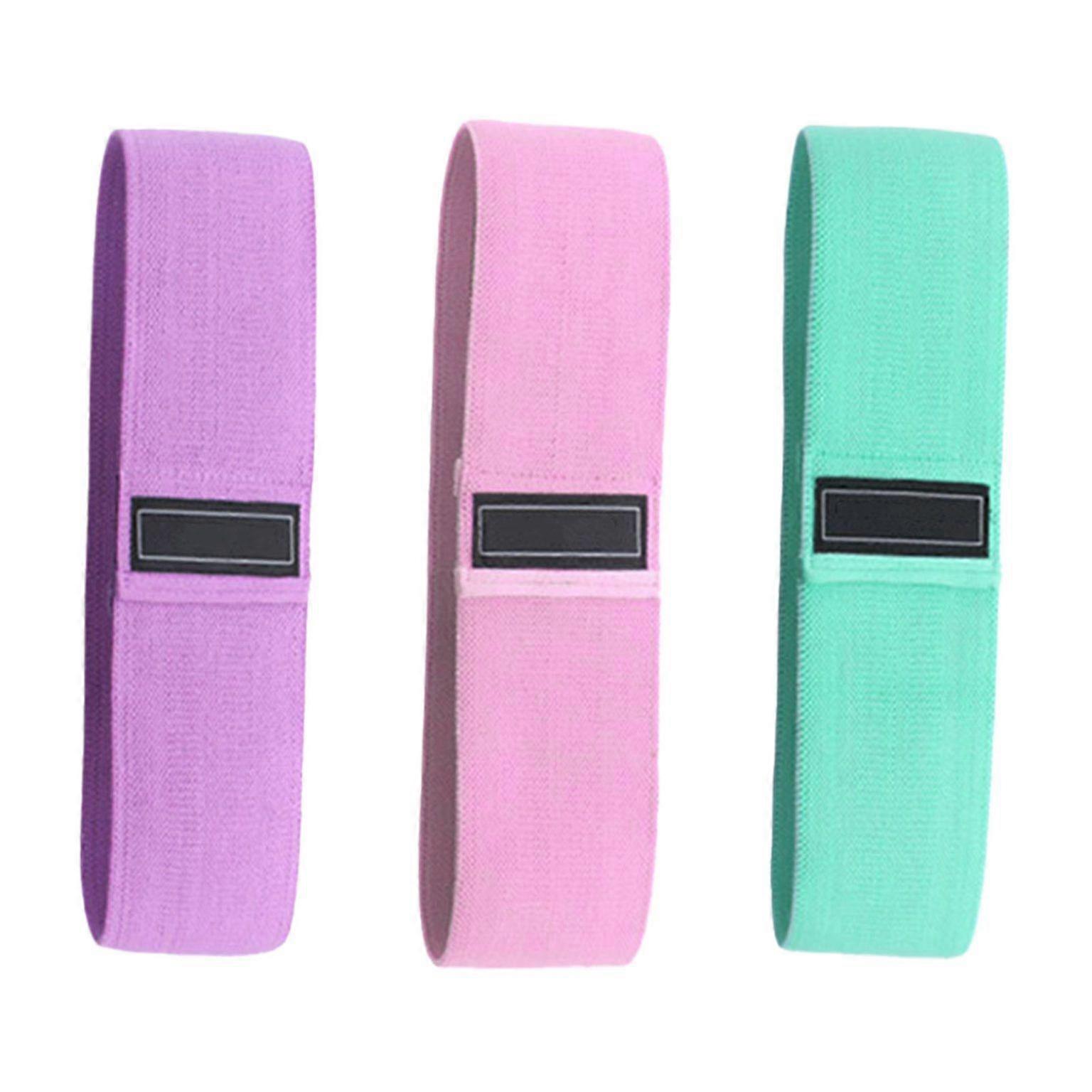 3PCS Polyester Cotton Elastic Resistance Loop Exercise Bands