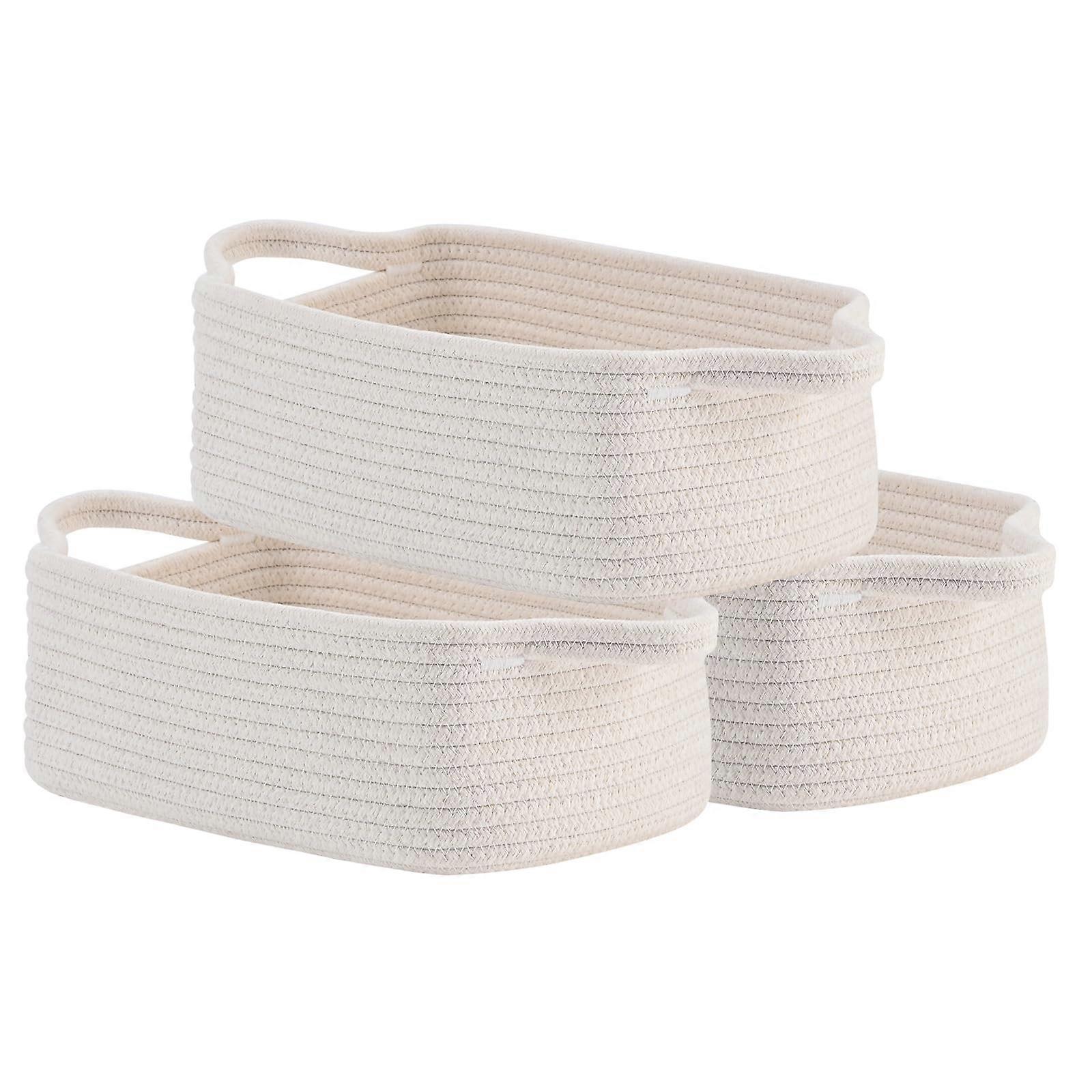 Small Woven Basket Storage Baskets for 12 Organizing x 8 x 4.5 Inches