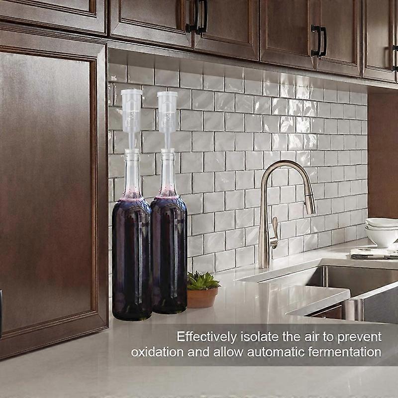 Fermentation Lids Airlock Kit with 6Stopper,Air Locks Fermentation