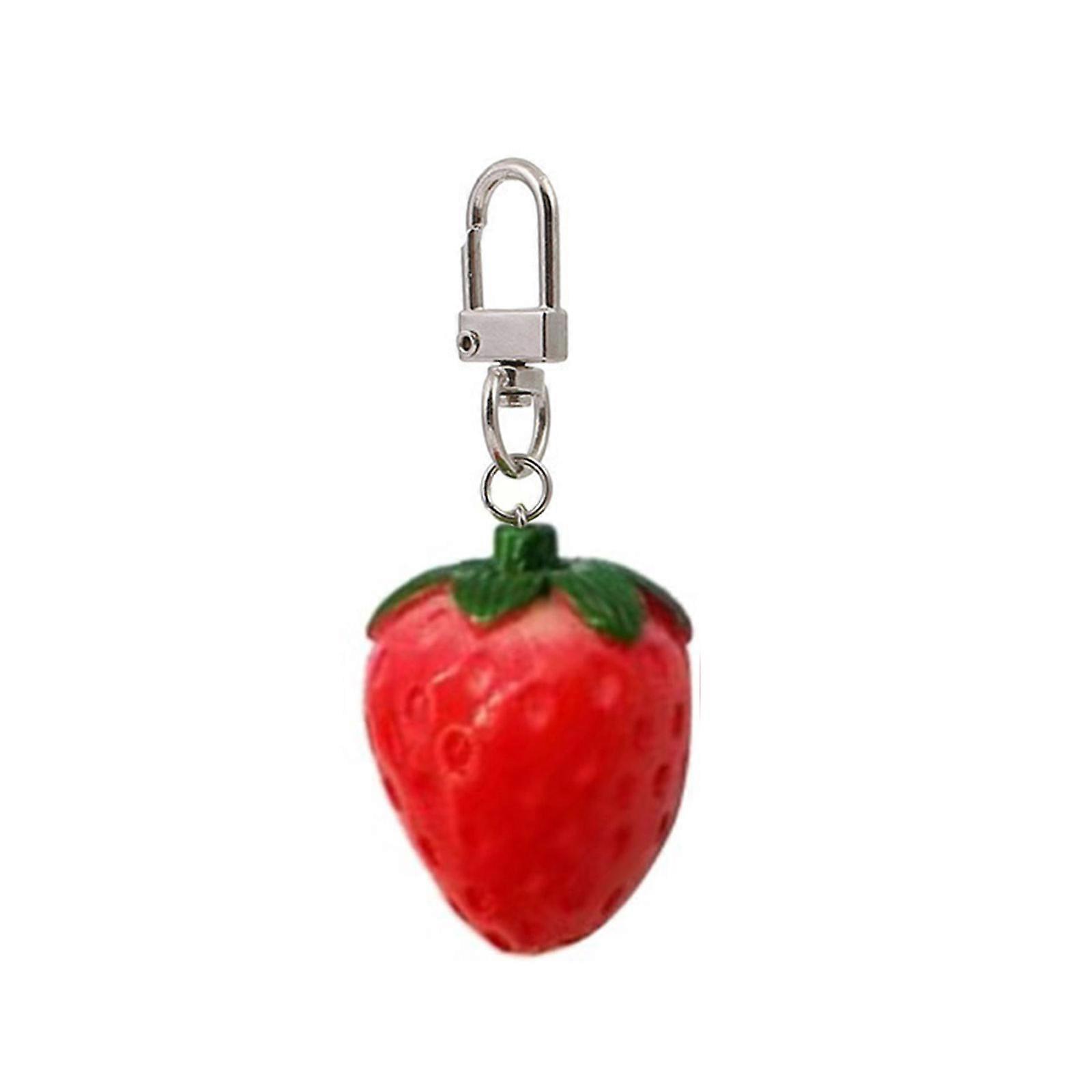 Multicolor Keyring Charm Lovely Strawberry Pendant Keychain Anti-Lost Phones Chains Cellphones String Straps Accessory  S