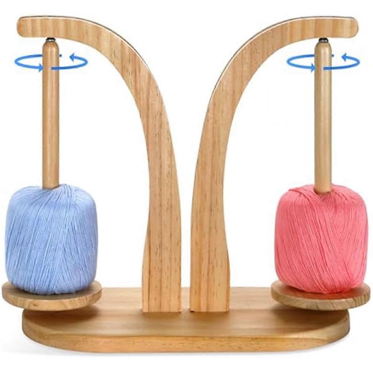 Yarn Holder for Crocheting - Wooden Yarn Ball Holder