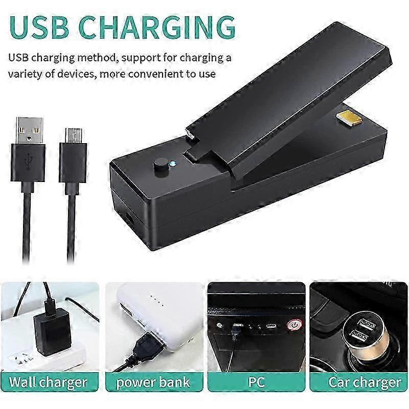 Mini Bag Sealer Heat Seal, Smart Bag Sealers for Plastic Bags,Portable Small Heated Sealer Reseal B