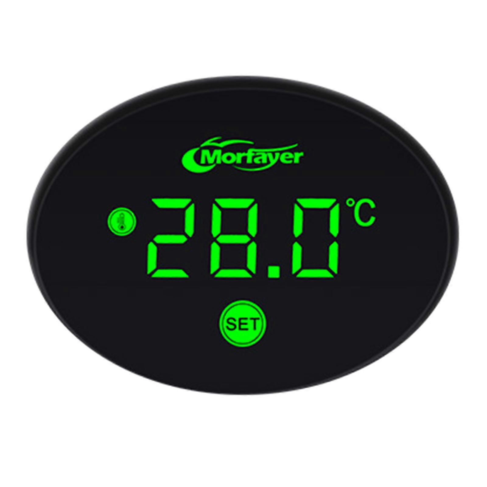 9-24V Motorcycles Voltmeter Digital Voltmeter Gauge LED Display Voltage Meter for Car Battery Voltage Monitor 5.1cm  Green