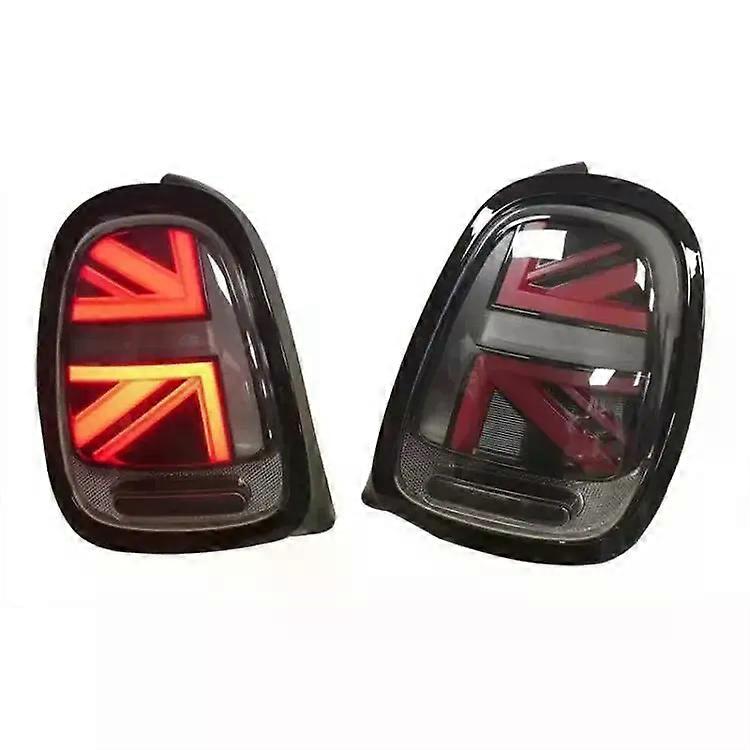 unique LED Tail Lights For 2014-2019 Mini Cooper F55 F56 F57 UNION JACK LCI RED Lens Rear Tail Lamp with Animation