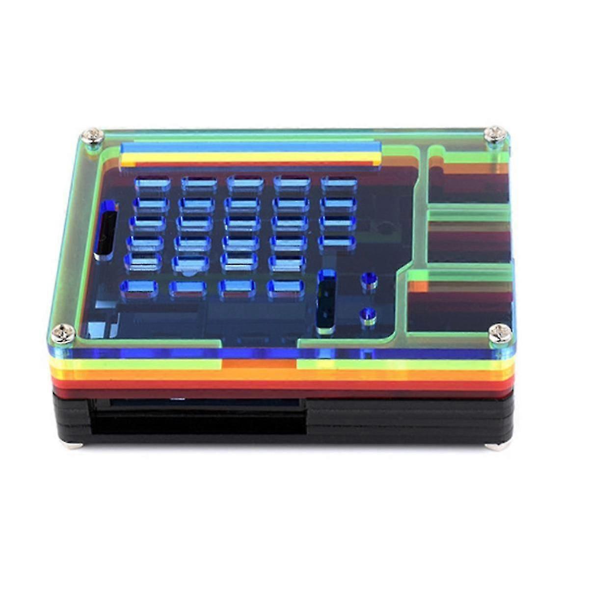 For 5 Case Enclosure Transparent Rainbow Protective Case GPIO PCIe