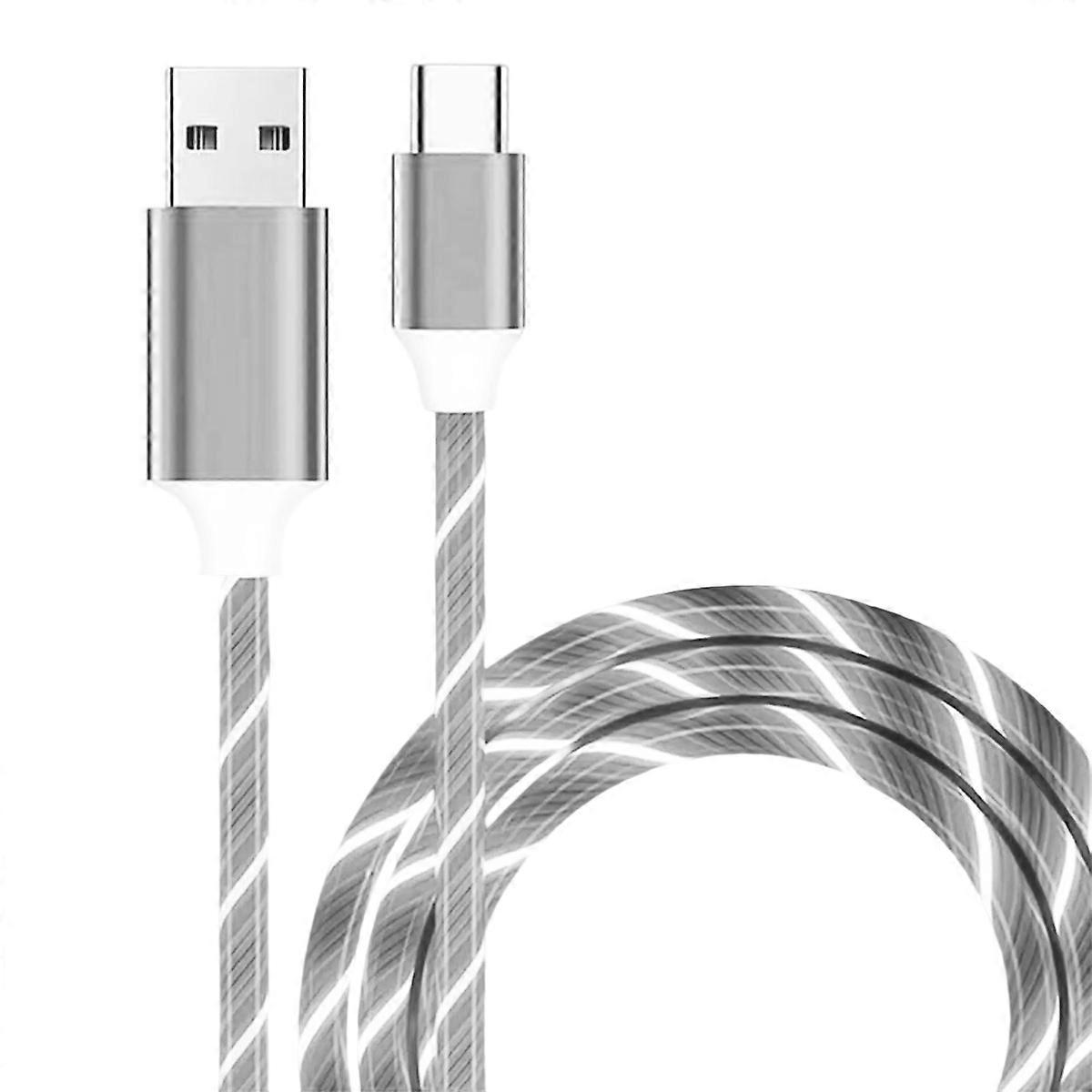 Streamer data line is suitable for TypeC mobile phone fast charge running lamp light