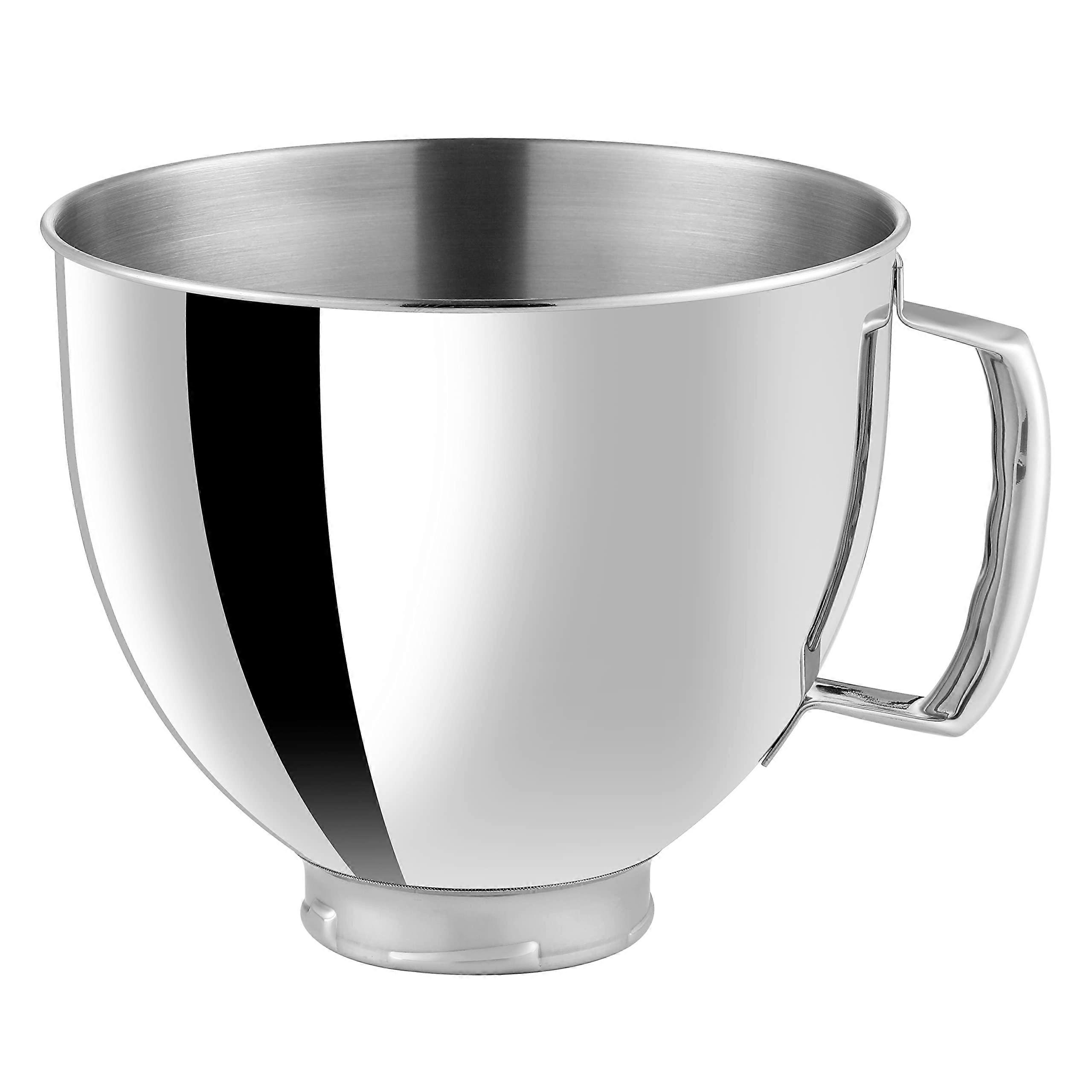 QT Stainless Steel Mixer Cup Tılt-Head Stand Mixers Compatible with (4.3 4,5-QUART L) and 5-QUART (4.7 L) (bright stainless steel)