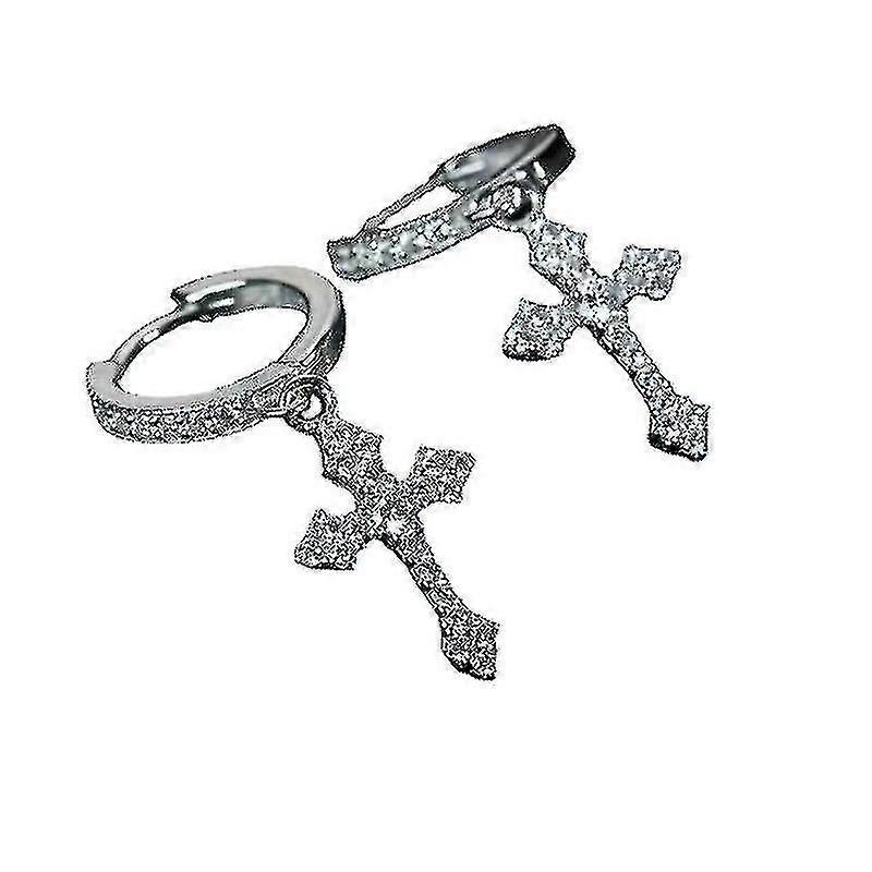 Hängande Ice Cross Örhängen silver] BGP