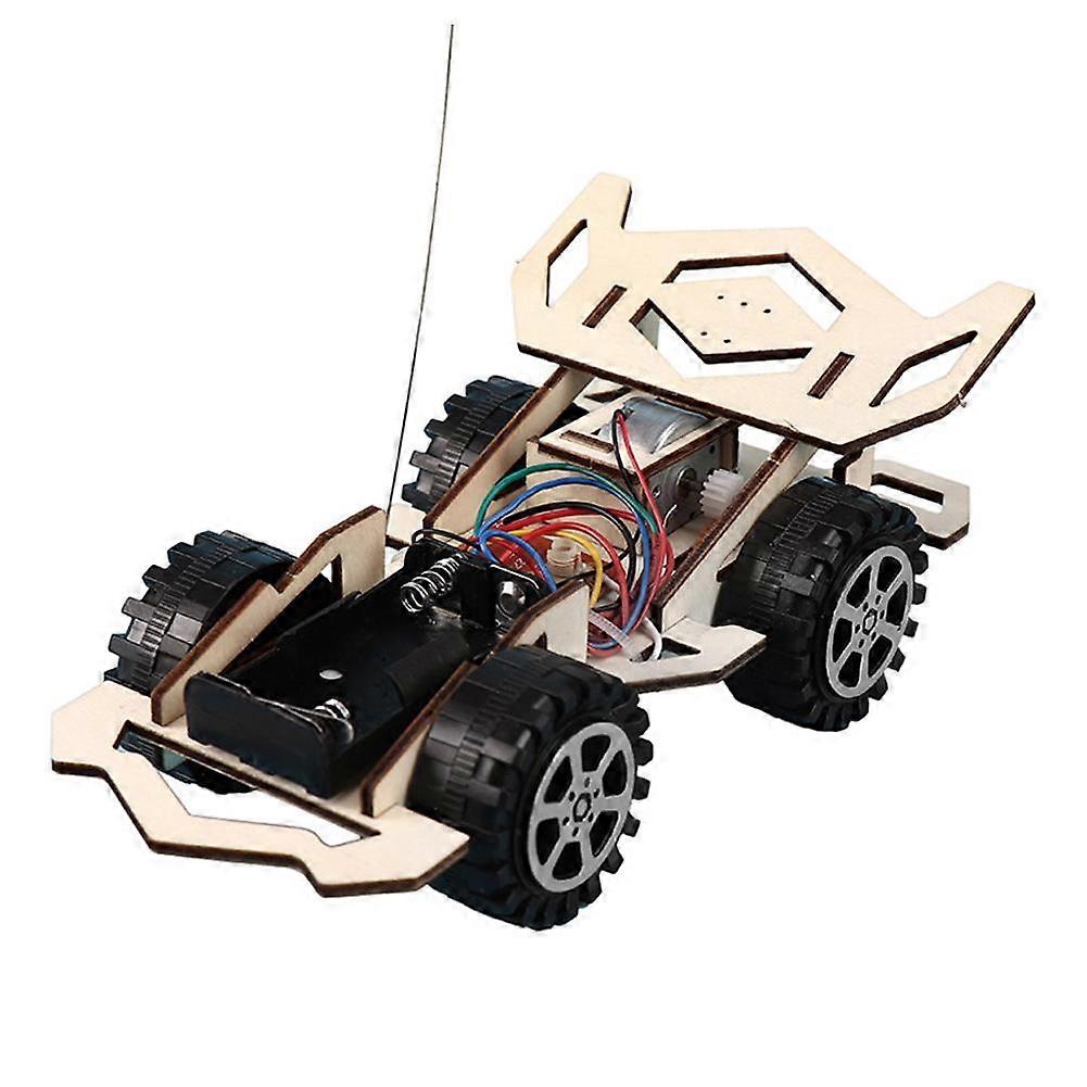 RBT DIY Remote Control Wooden Racing Car Model