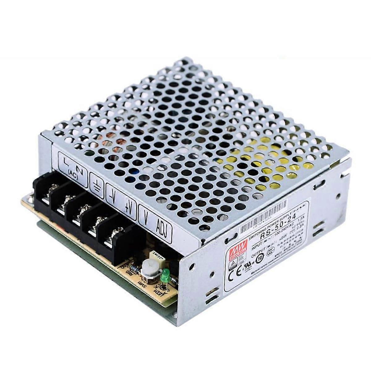 MeanWell RS-50-24 24V 2.2A 50W Single Output DC Power Supply for Industrial Control LED Lighting Security Systems