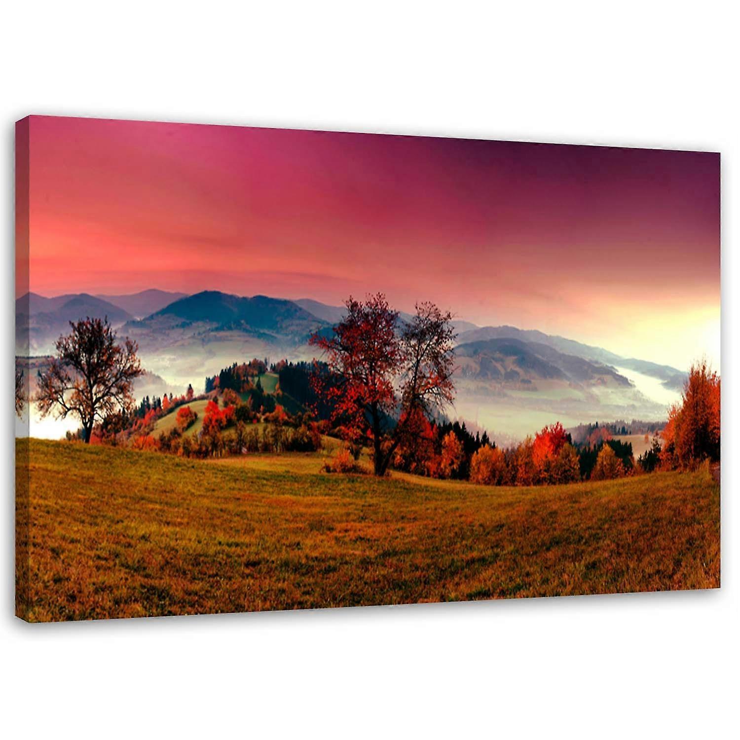 Impression sur toile, Hillscape Nature - 100x70
