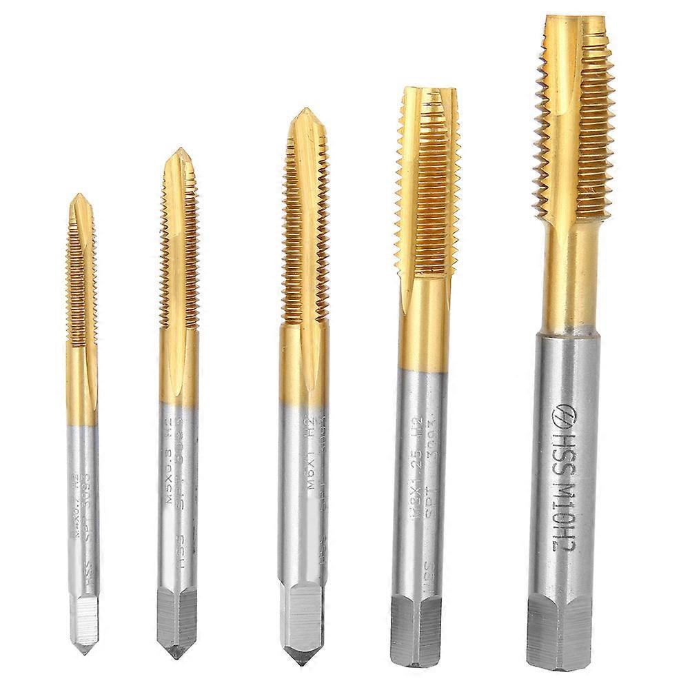 5Pcs Machine Tap Tip Containing Cobalt High Speed Steel Thread Screw Hand Tools M4‑M10