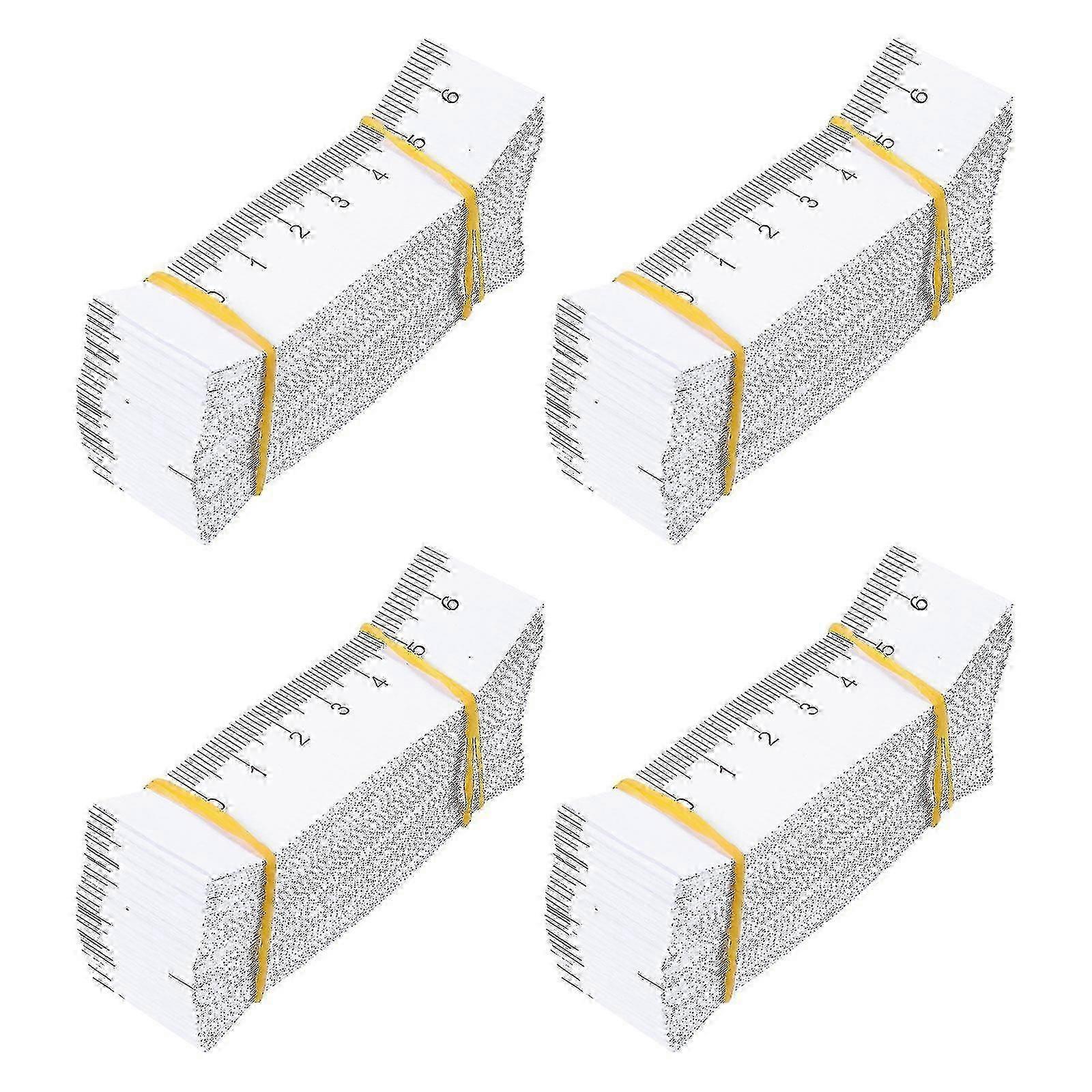 100pcs חד פעמי דו צדדי נייר סרט מדידה מדידת סרגלי מדידת פצע