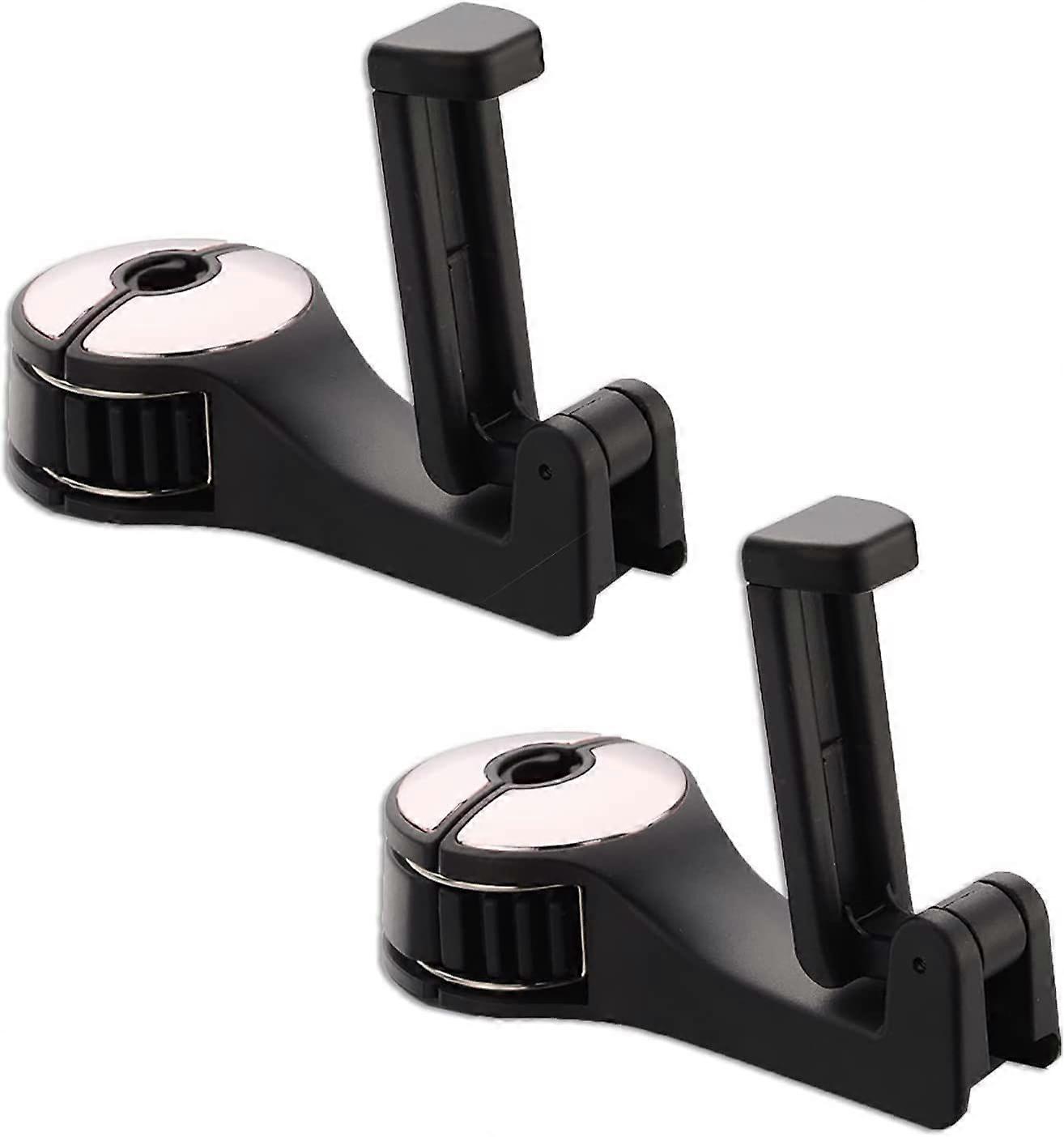 Car Headrest Hidden Hook, 2 in 1 Car Seat Hooks with Phone Holder, Upgraded Car Hooks, Universal Car Headrest Hooks, Hidden car (D-S5)