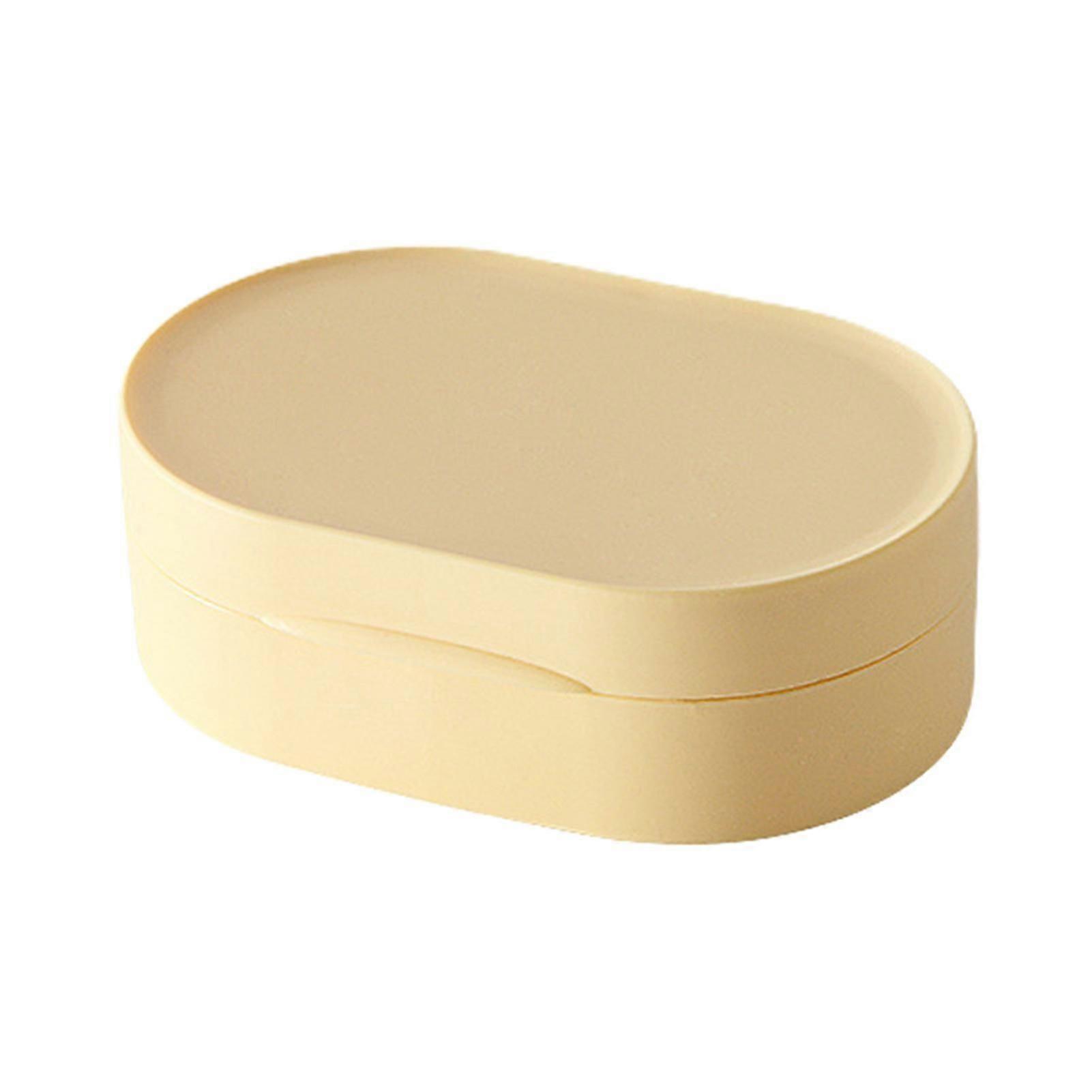 Soaps Dish Waterproof Leakproof Round Travel Soaps Box Container With Lid Pp Anti Fall Bath & Toilet