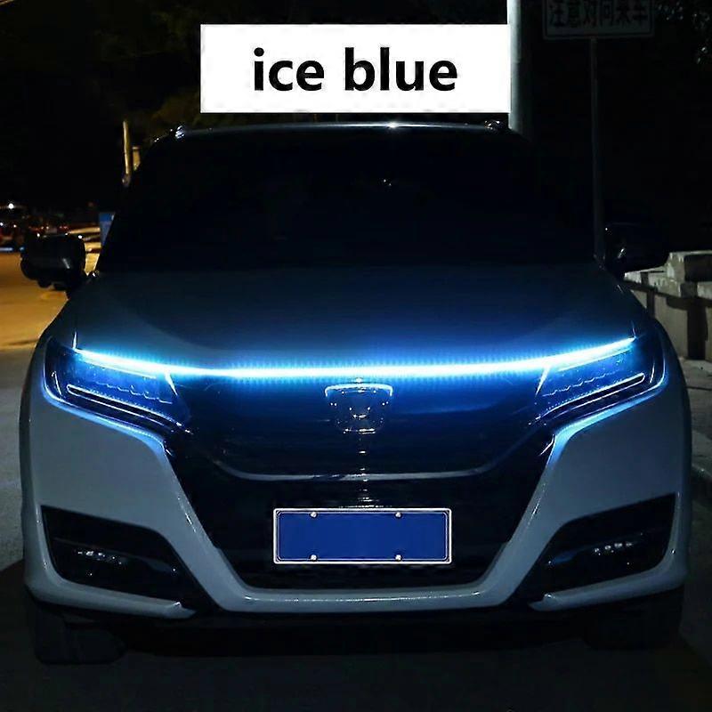 Scan Starting LED Daytime Running Light car hood light strip Auto Engine Hood Guide lamp Universal Flexible Dynamic Car DRL 12V