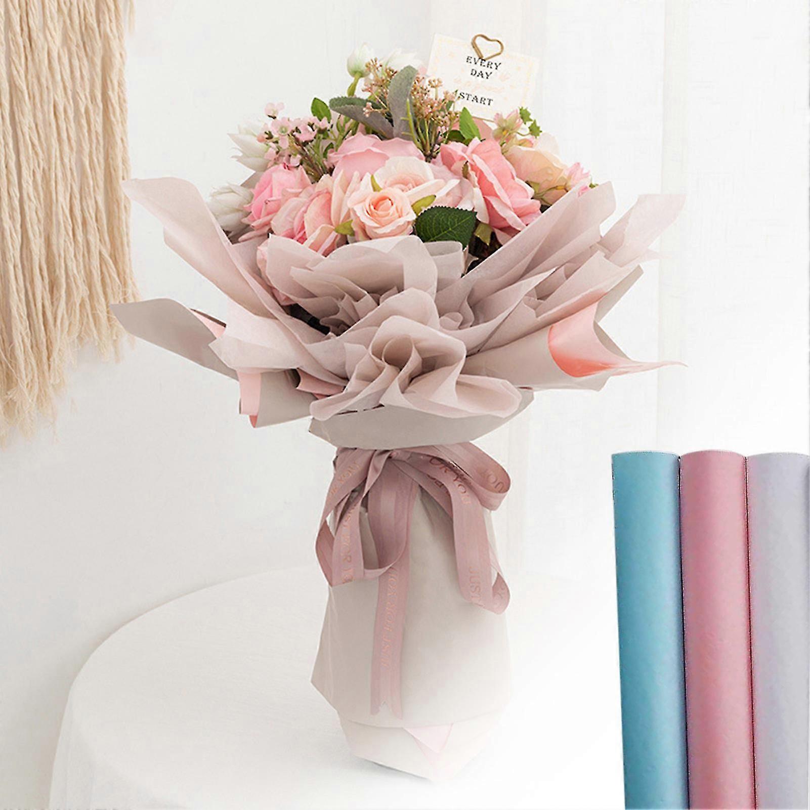 40Pcs/Set Tissue Paper Wear-resistant Multi-purpose Easy Matching Gift Wrap Tissue Paper for Flower