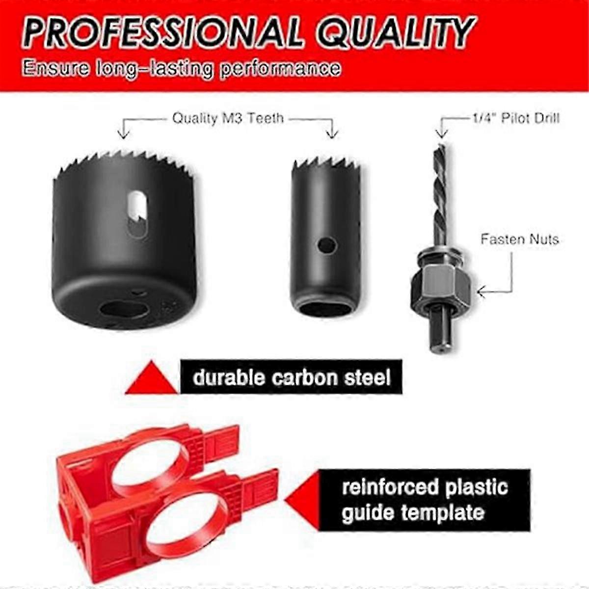 Door Lock Installation Kit,Door Hole Drilling Kit for Wooden Doors - FFA