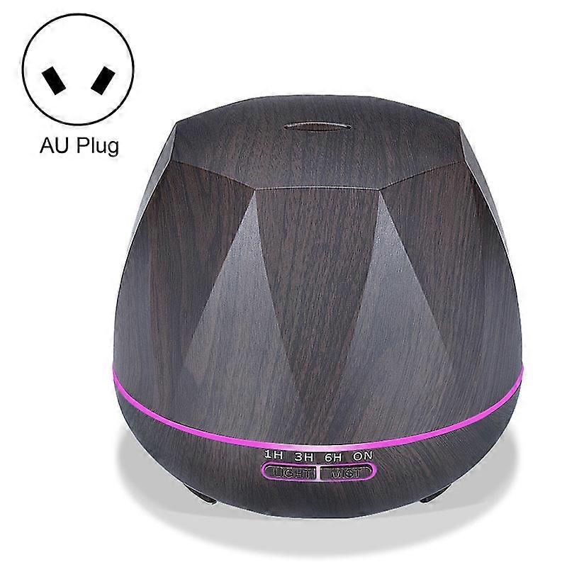 Diamond Wood Grain Remote Control Ultrasonic Humidifier Aromatherapy Machine Automatic Alcohol Sprayer with LED Lights, Capacity: 400mL, AU Plug