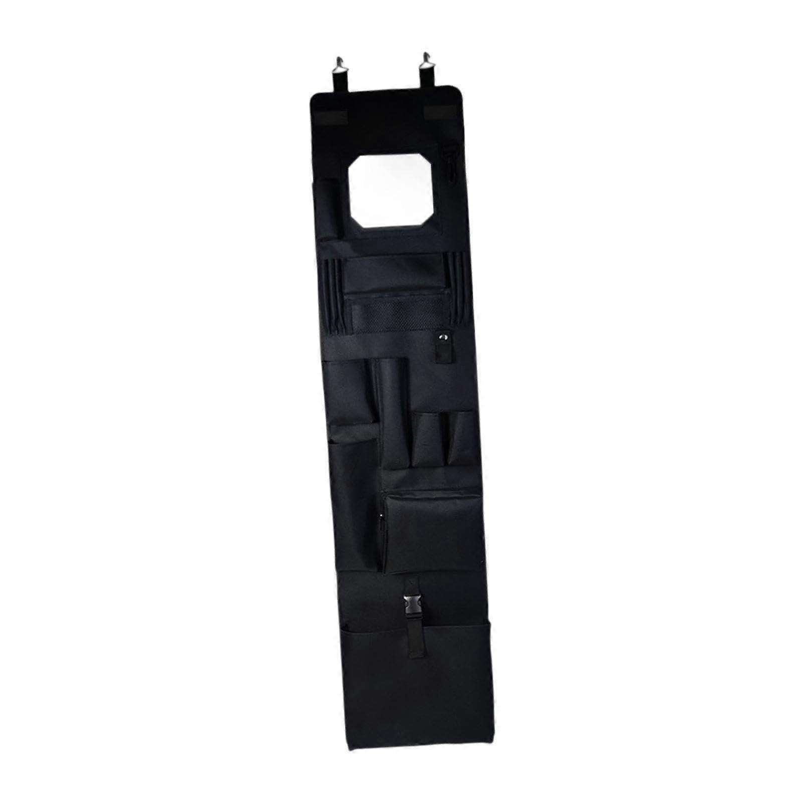 Locker Storage Bag with Mirror Multi Pockets Closet Hanging Bag for Office