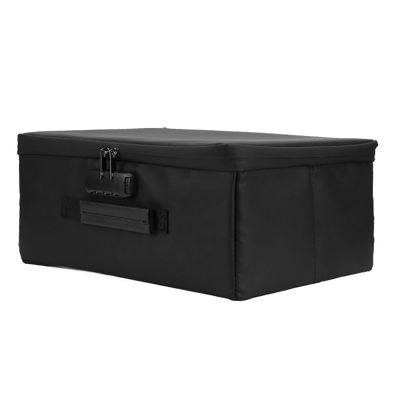 Fireproof Document Bag High Temperature Resistant Waterproof Portable Fireproof Box with Lock for Office Travel