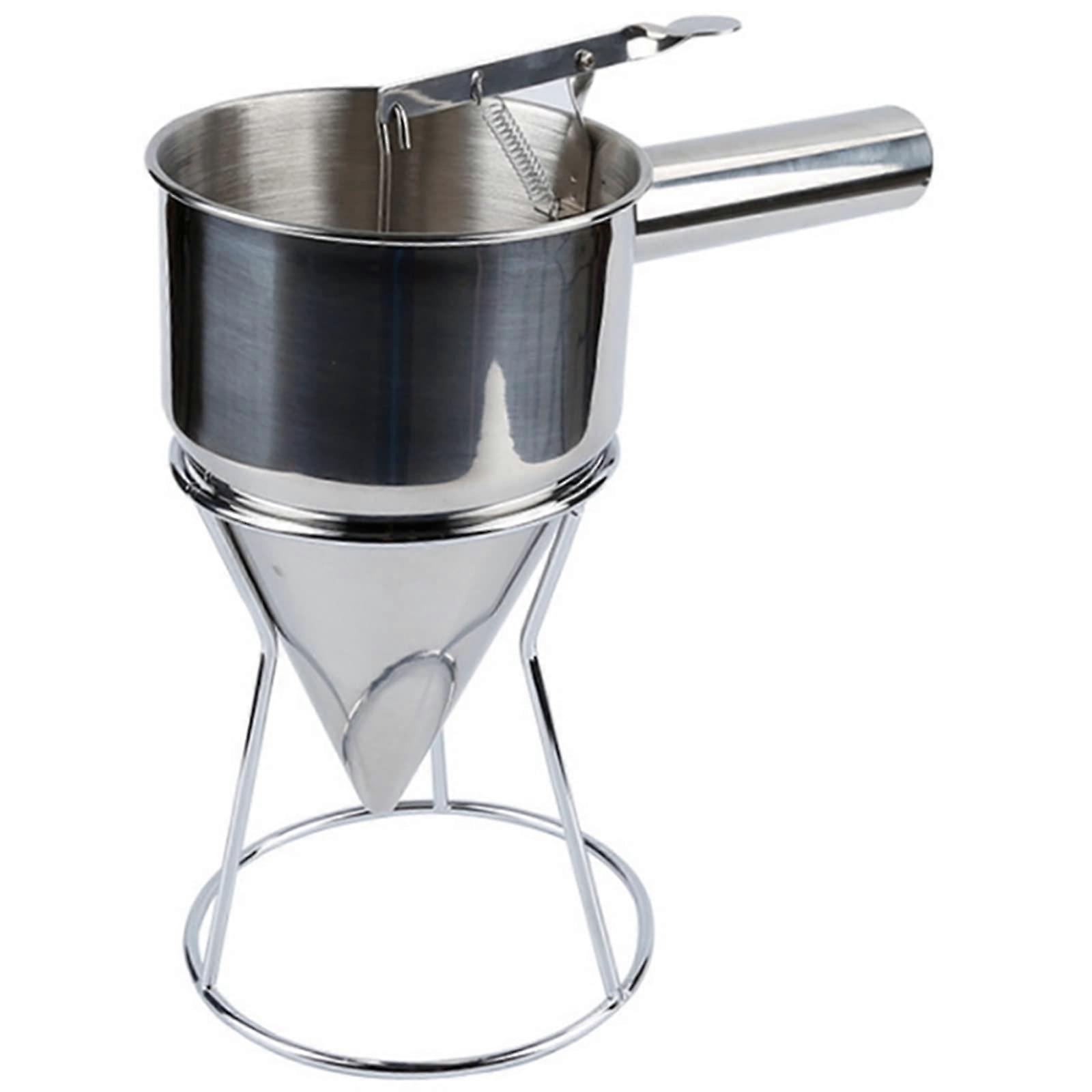 for Filling Bottles Stainless Steel HandHeld Funnel Dispenser Pellets Octopus Funnel Tool HandHeld Mixing Batter Separator Funnel