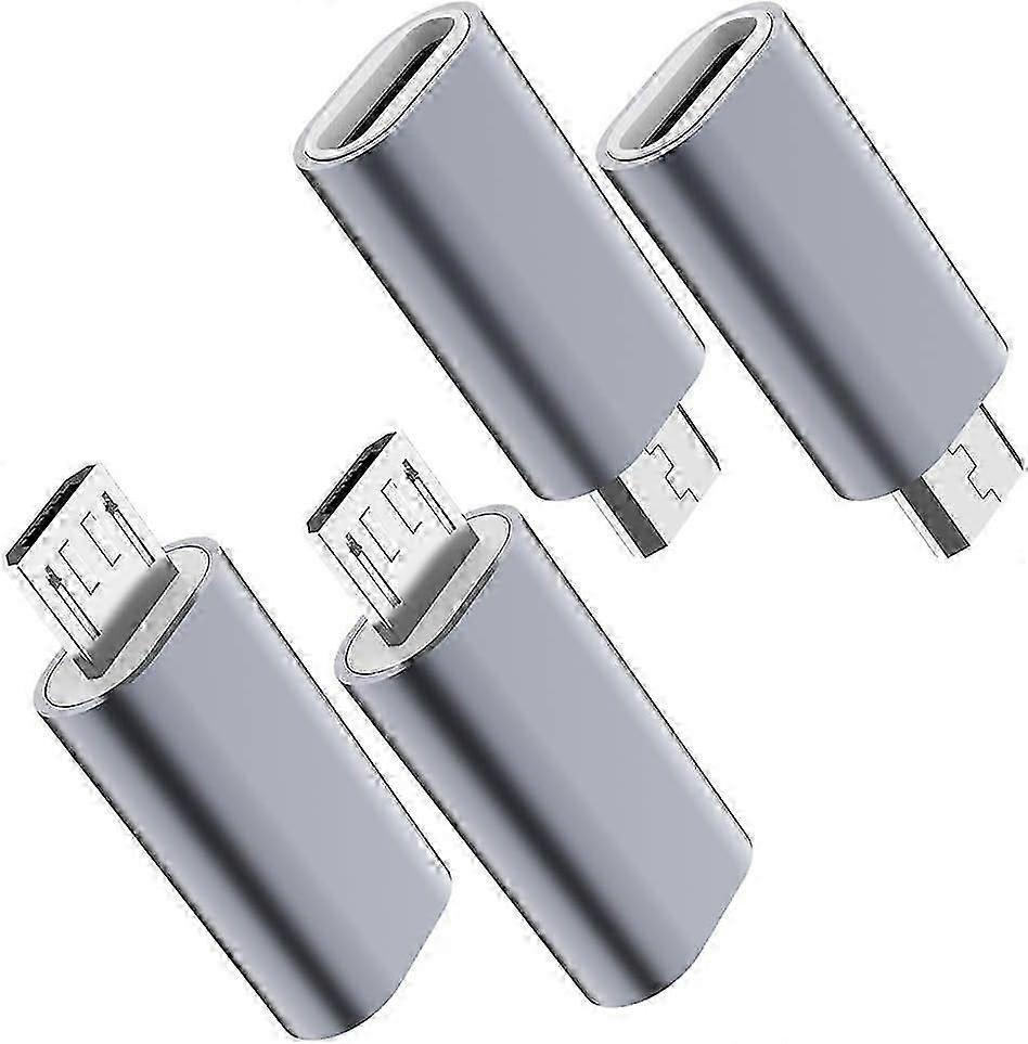 USB C to Micro USB Adapter, (4-Pack) Type C Female to Micro USB Male Convert Connector Support Charge Data Sync