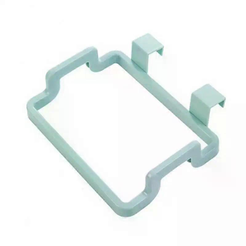 1pc折りたたみ式頑丈なアイアンオーバーキャビネットドアゴミ袋オーガナイザーラックキッチン金属ゴミ袋ホルダーハンガーシェルフ